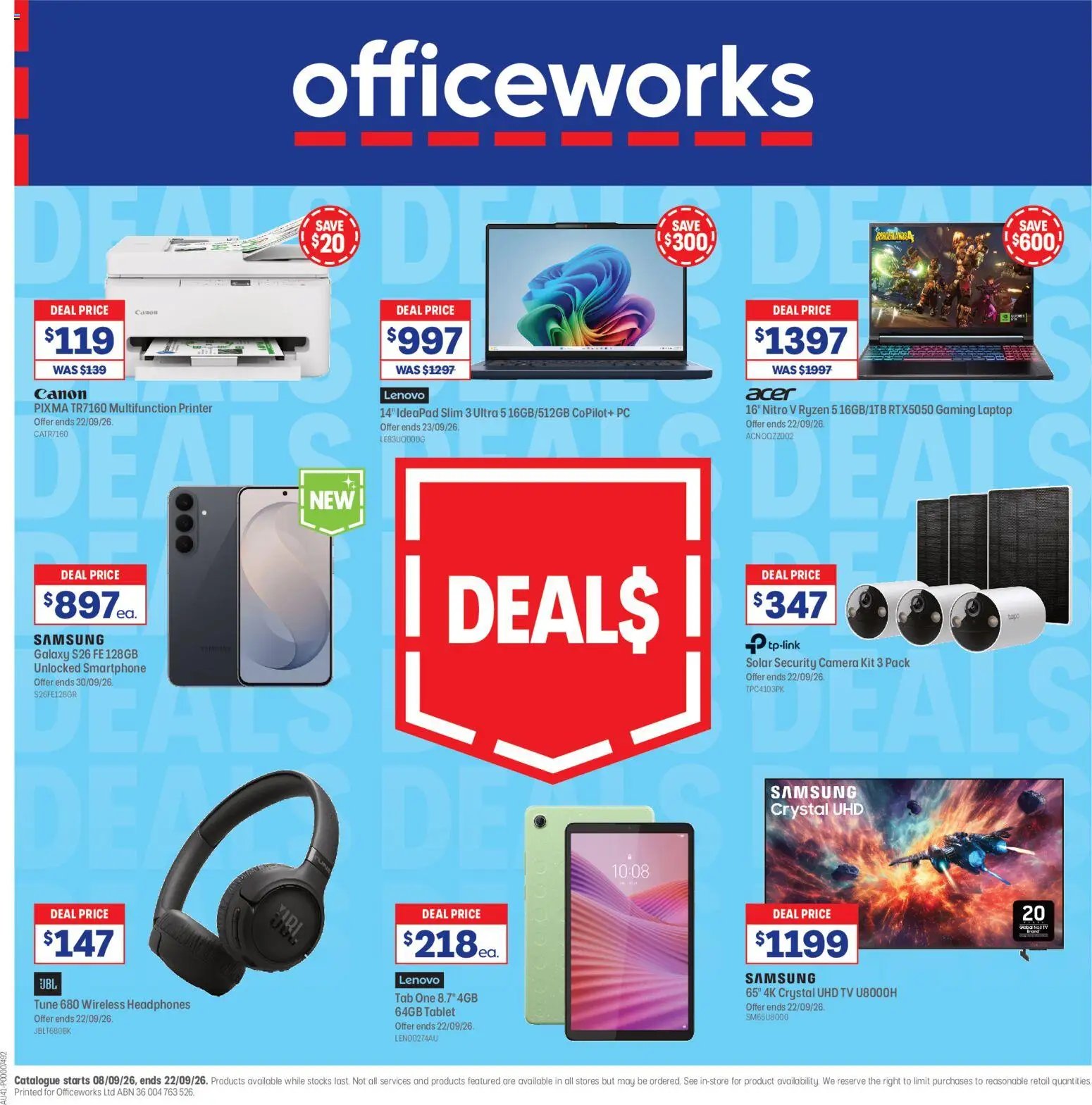 Officeworks catalogue from 08/09/2026 Officeworks catalogue