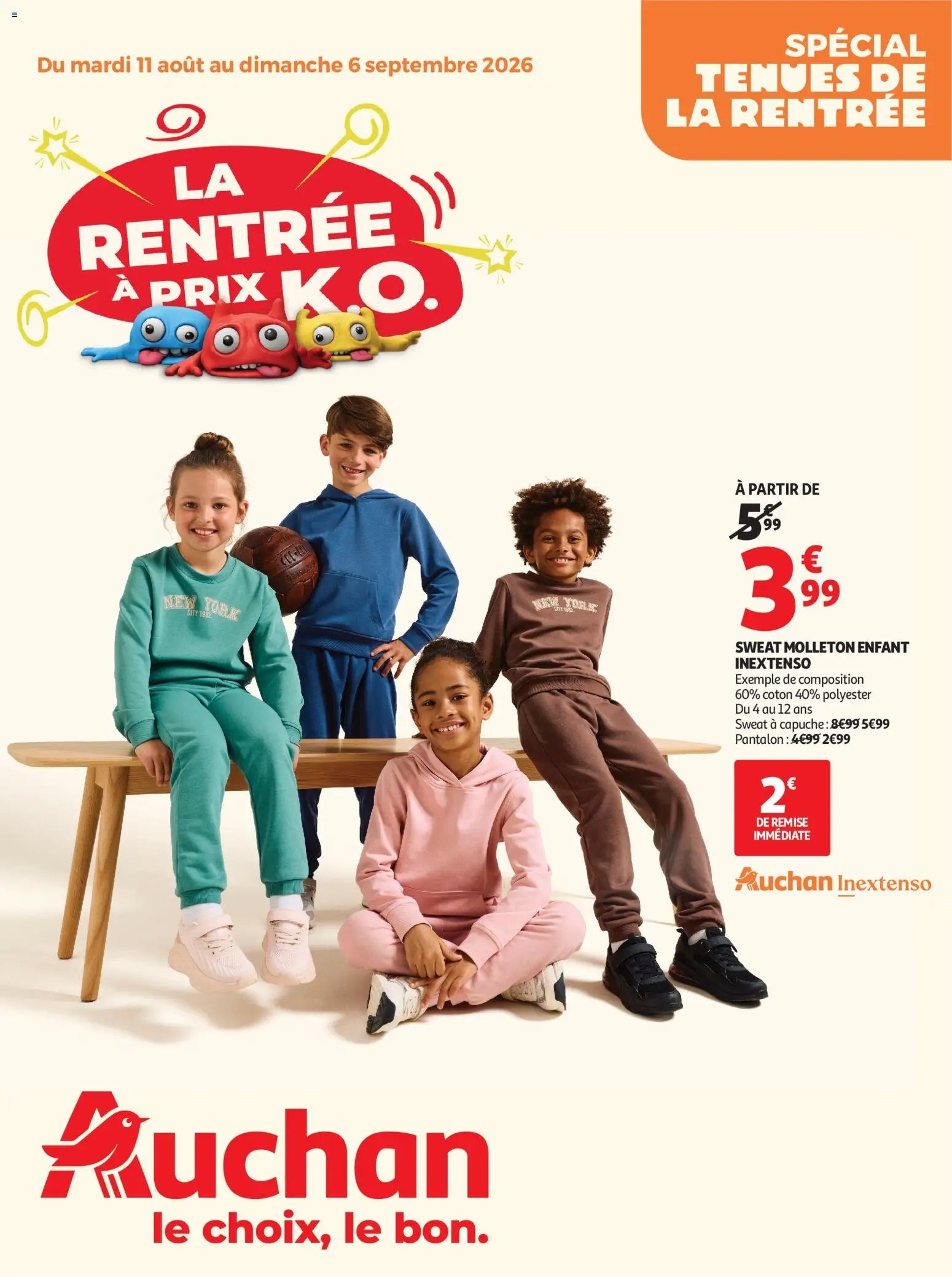 Auchan folder van 11.08.2026 Auchan Vêtements enfants rentrée