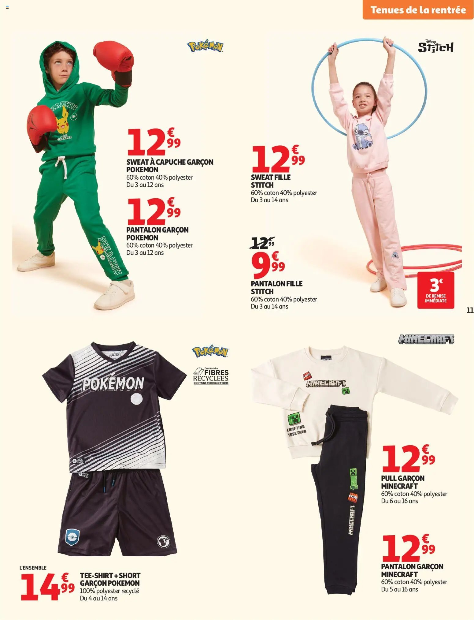 Auchan folder van 11.08.2026 Auchan Vêtements enfants rentrée