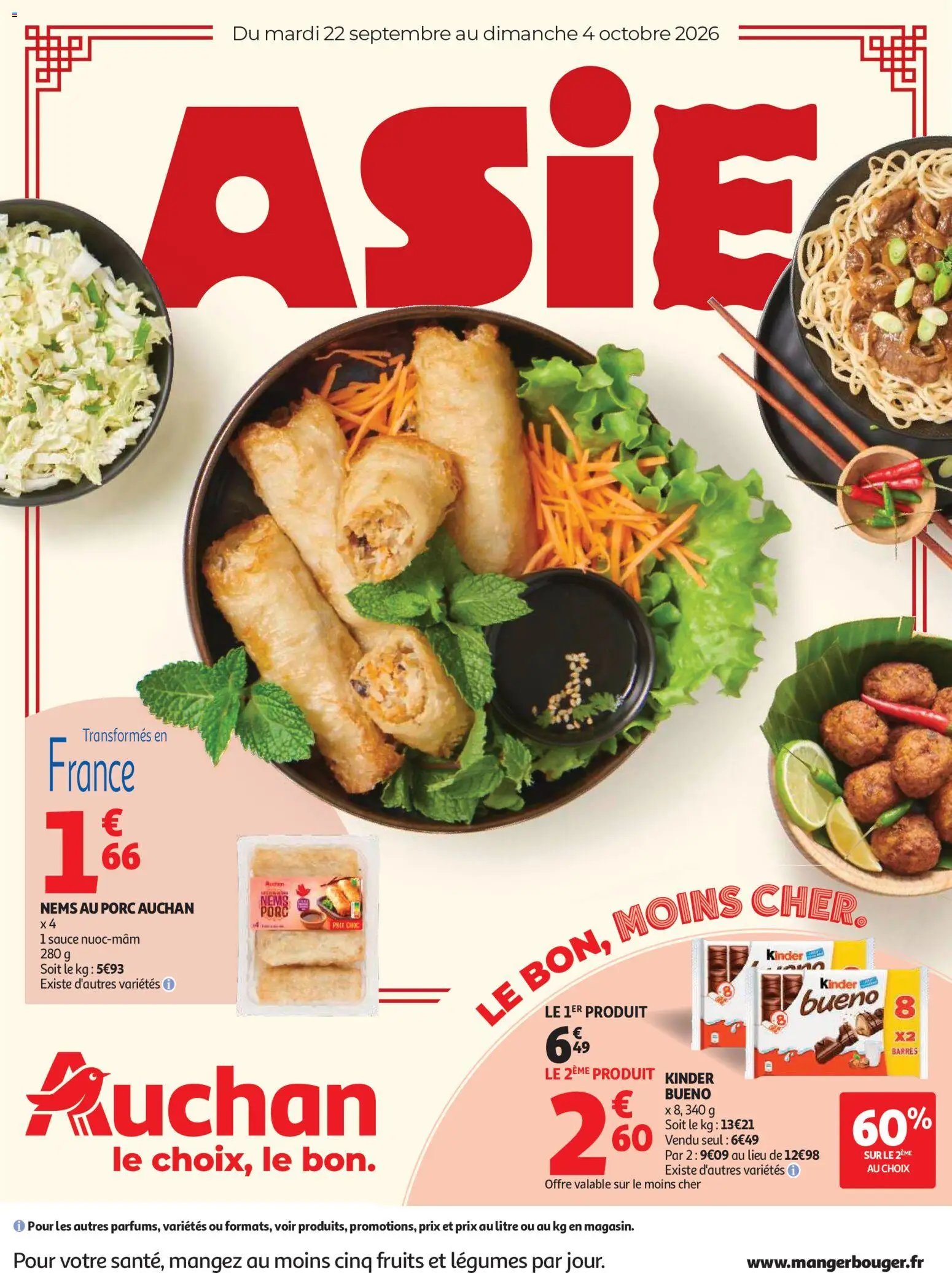 Auchan folder van 22.09.2026 Auchan Saveurs d'Asie hypers