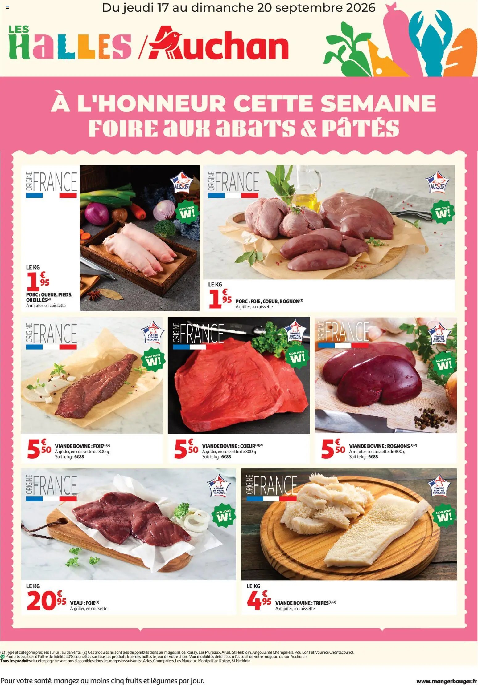 Auchan folder van 17.09.2026 Auchan À l'honneur cette semaine