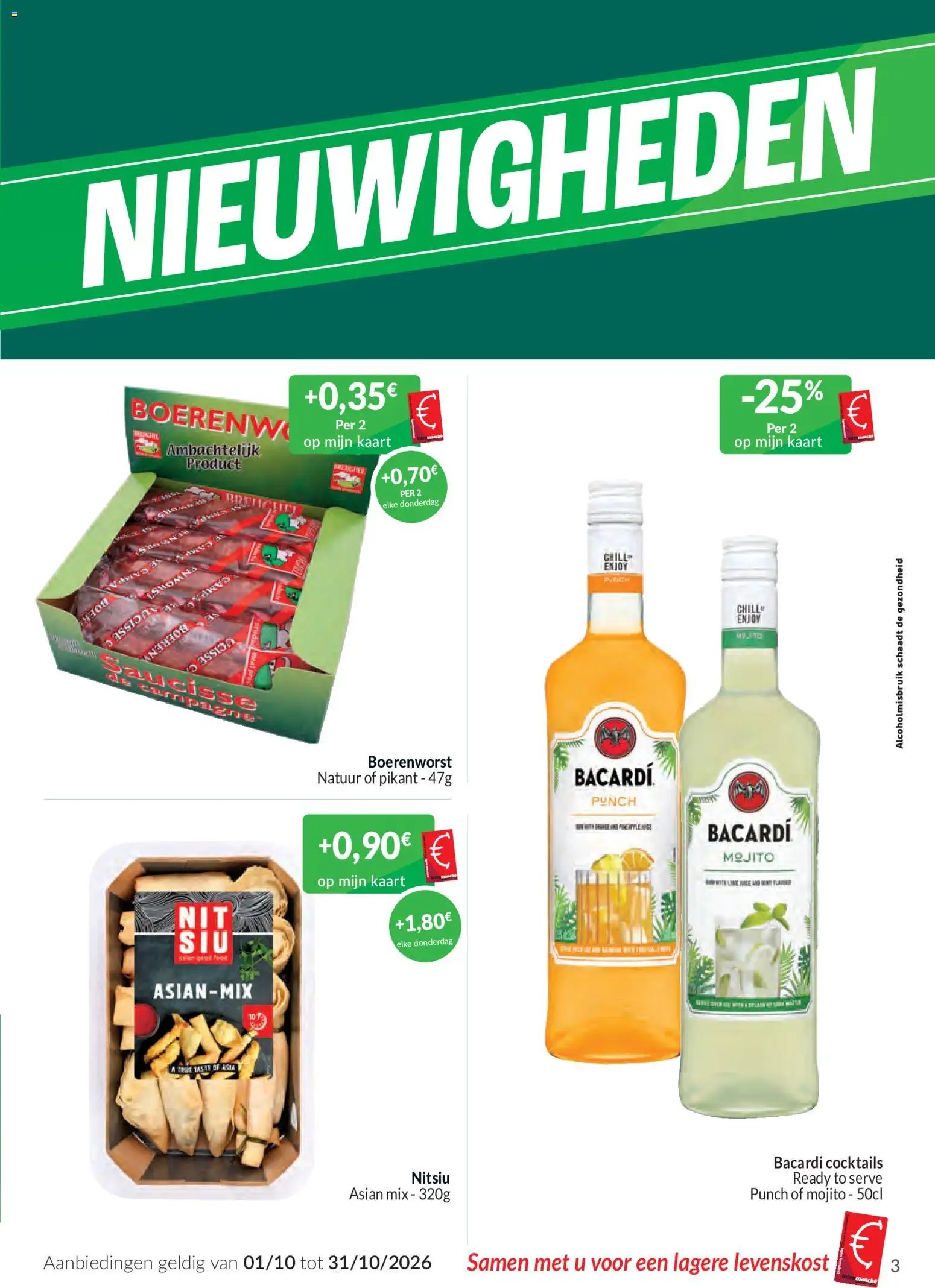 Intermarché folder van 01.10.2026 Intermarché - De oktoberaanbeidingen met de Intermarché-kaart