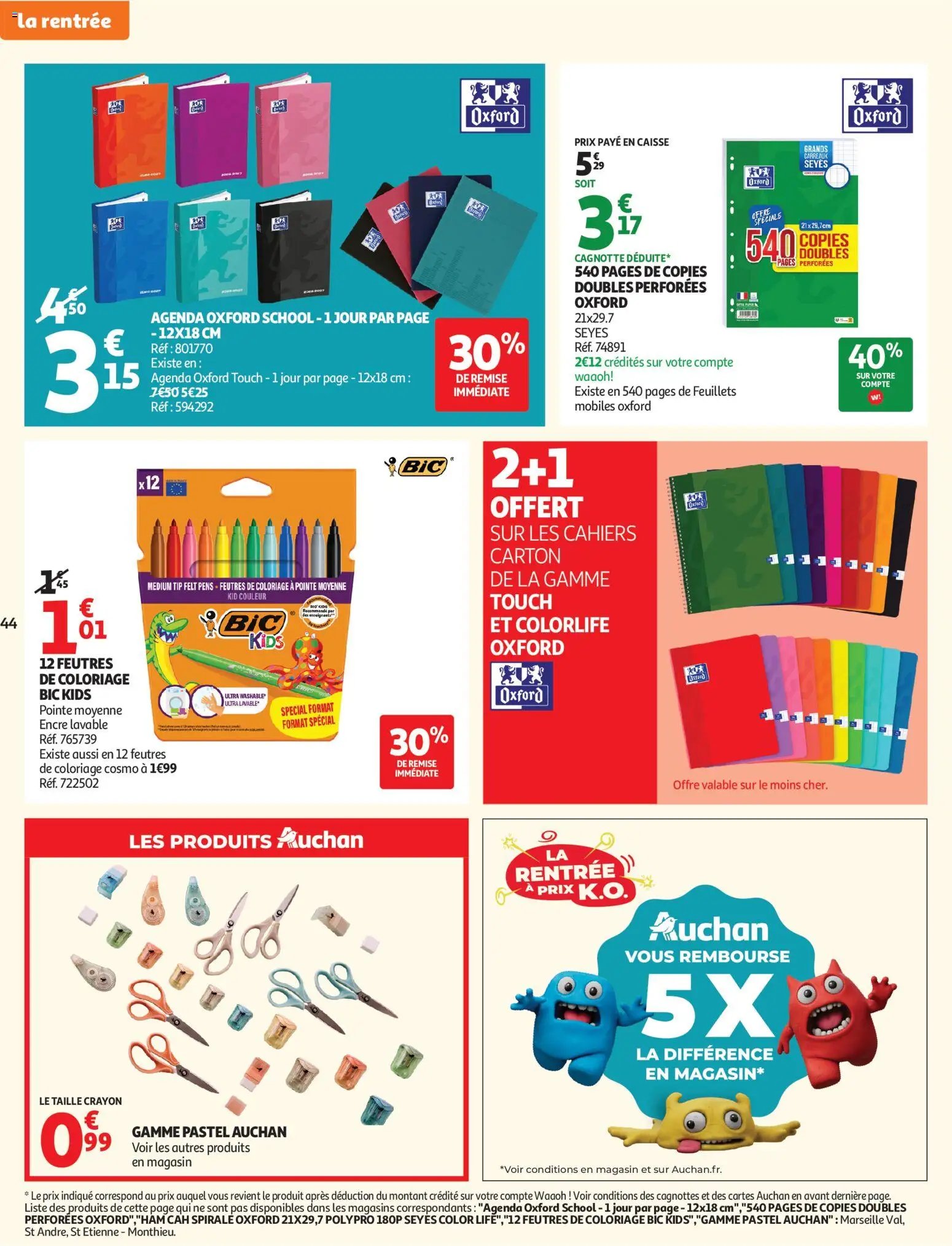 Auchan folder van 21.07.2026 Auchan Promos XXL, rentrée