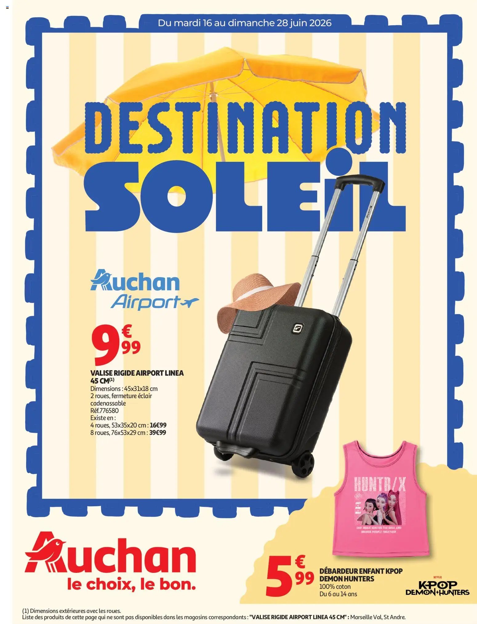 Auchan folder van 16.06.2026 Auchan Valises et vacances