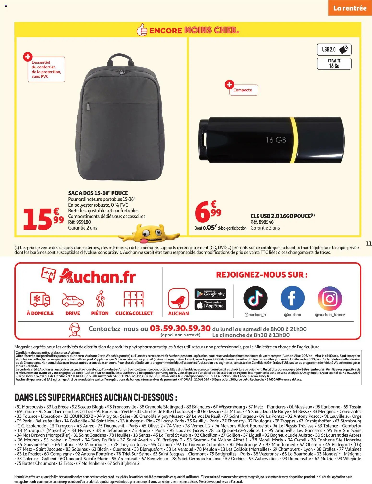 Auchan folder van 11.08.2026 Auchan Rentrée scolaire supers
