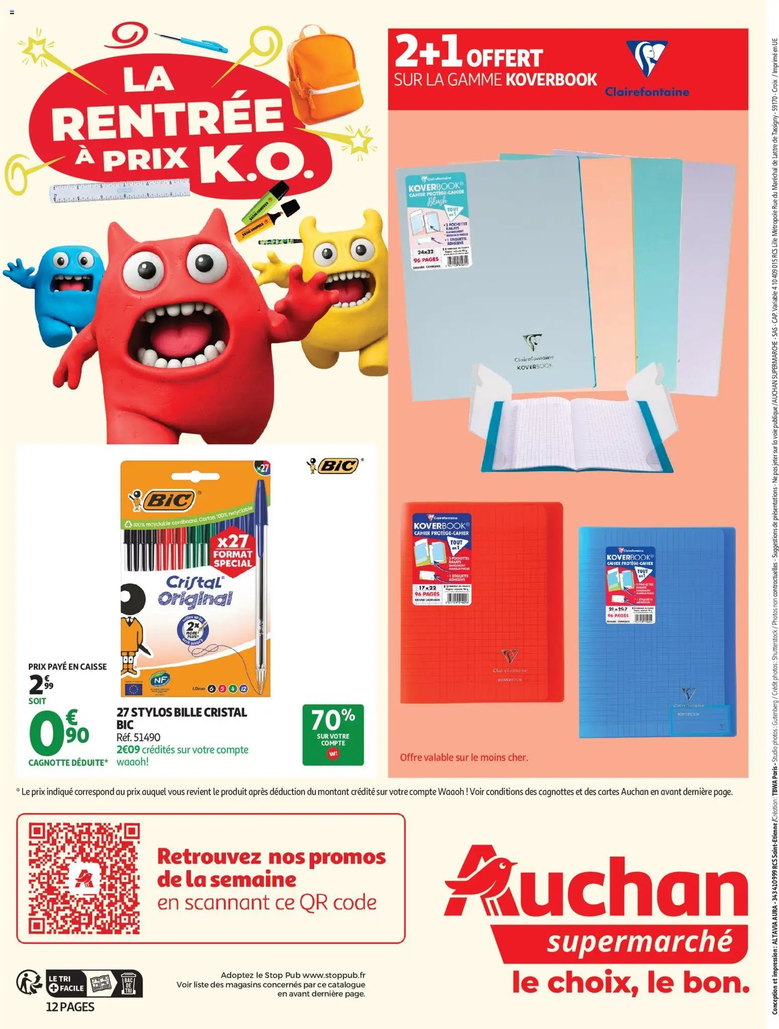 Auchan folder van 11.08.2026 Auchan Rentrée scolaire supers