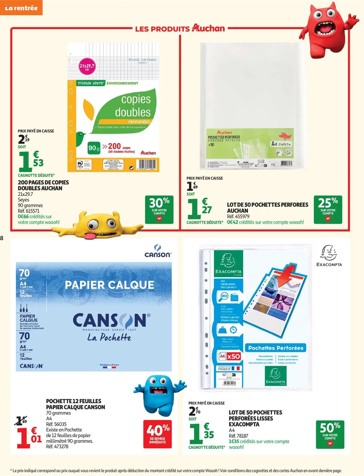 Auchan folder van 11.08.2026 Auchan Rentrée scolaire supers