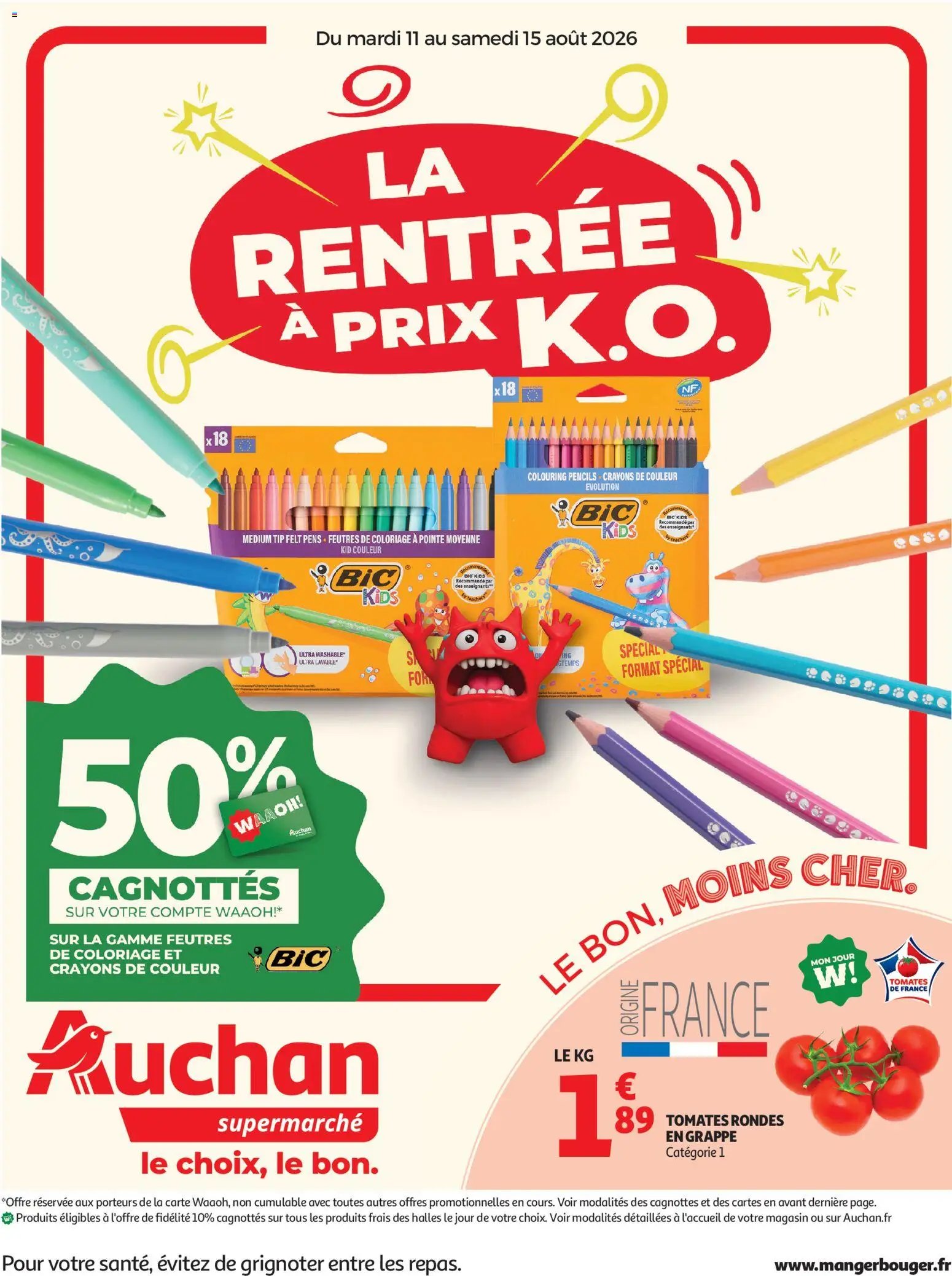 Auchan folder van 11.08.2026 Auchan Rentrée prix KO supers