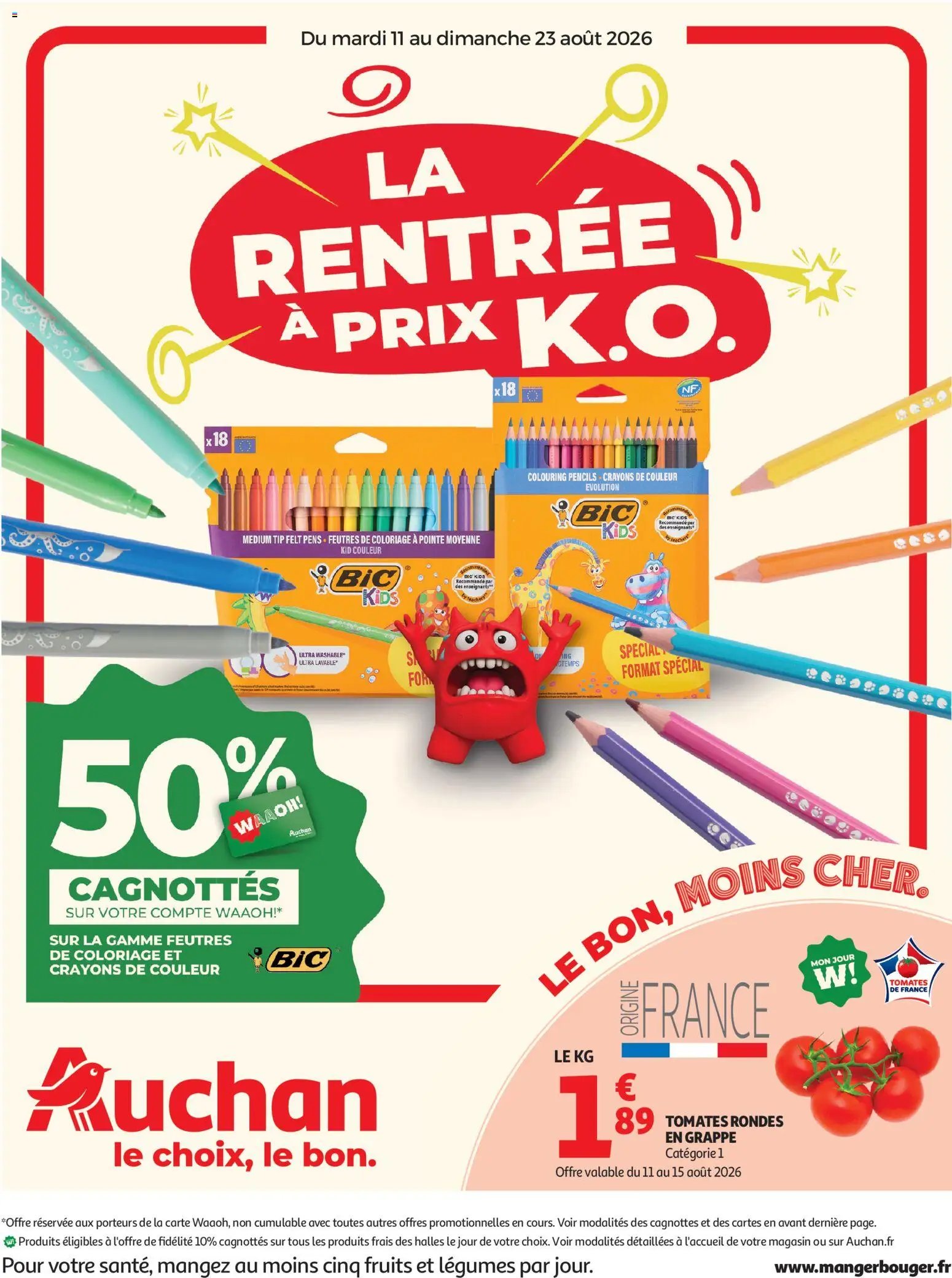 Auchan folder van 11.08.2026 Auchan Rentrée prix KO hypers