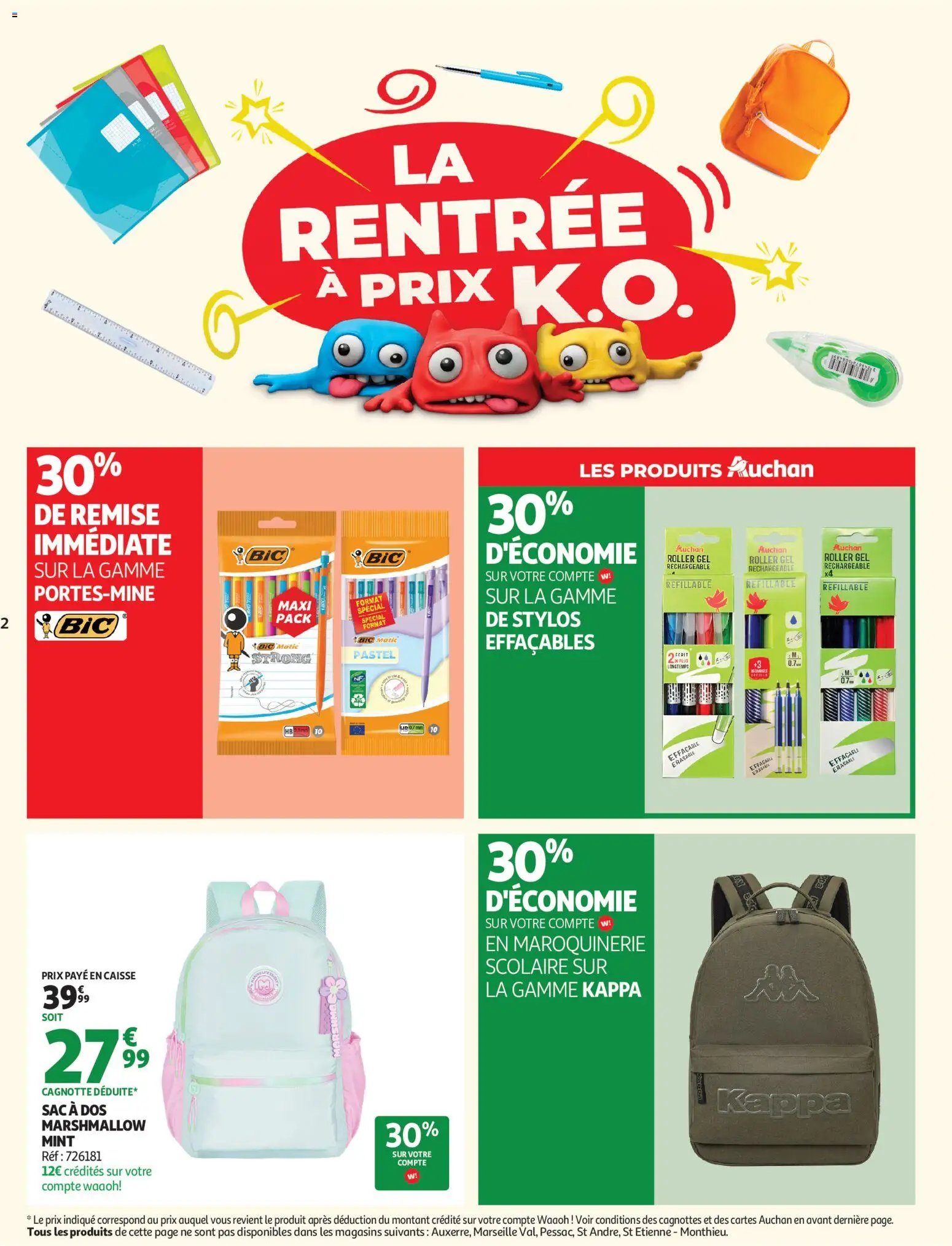 Auchan folder van 11.08.2026 Auchan Rentrée prix KO hypers