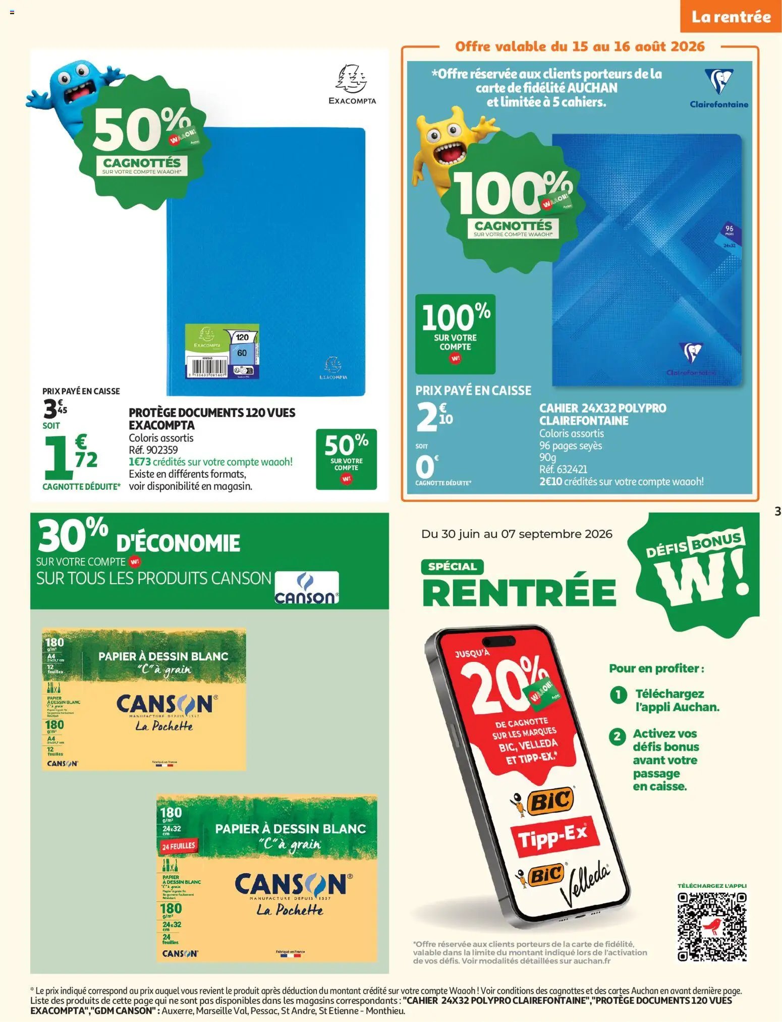 Auchan folder van 11.08.2026 Auchan Rentrée prix KO hypers