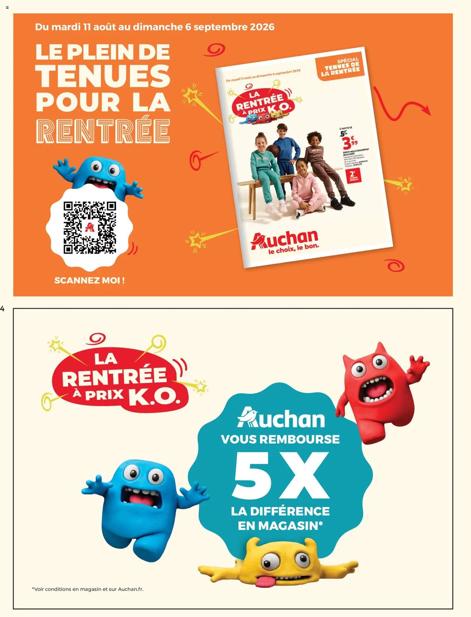 Auchan folder van 11.08.2026 Auchan Rentrée prix KO hypers