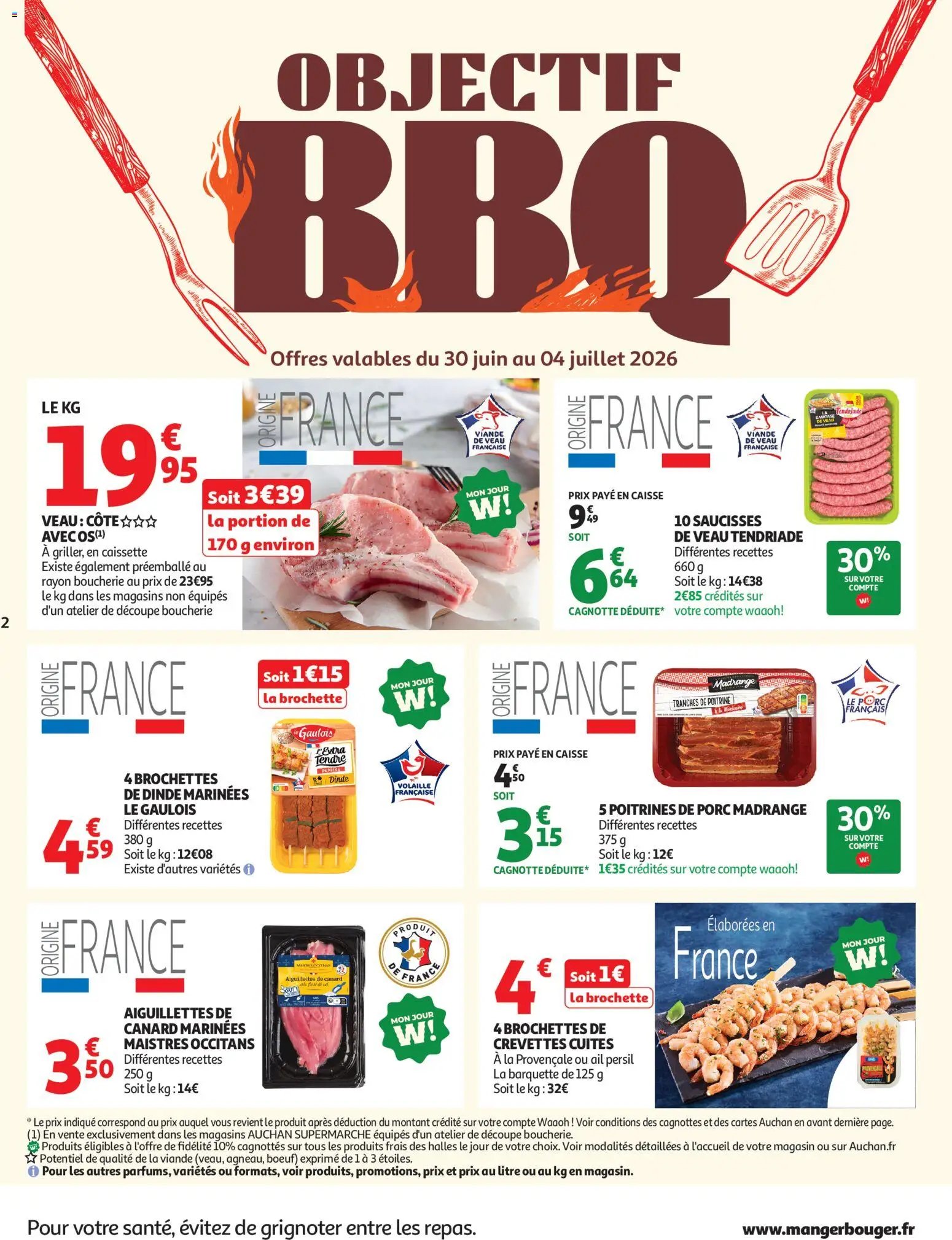 Auchan folder van 30.06.2026 Auchan Barbecue, promos supers