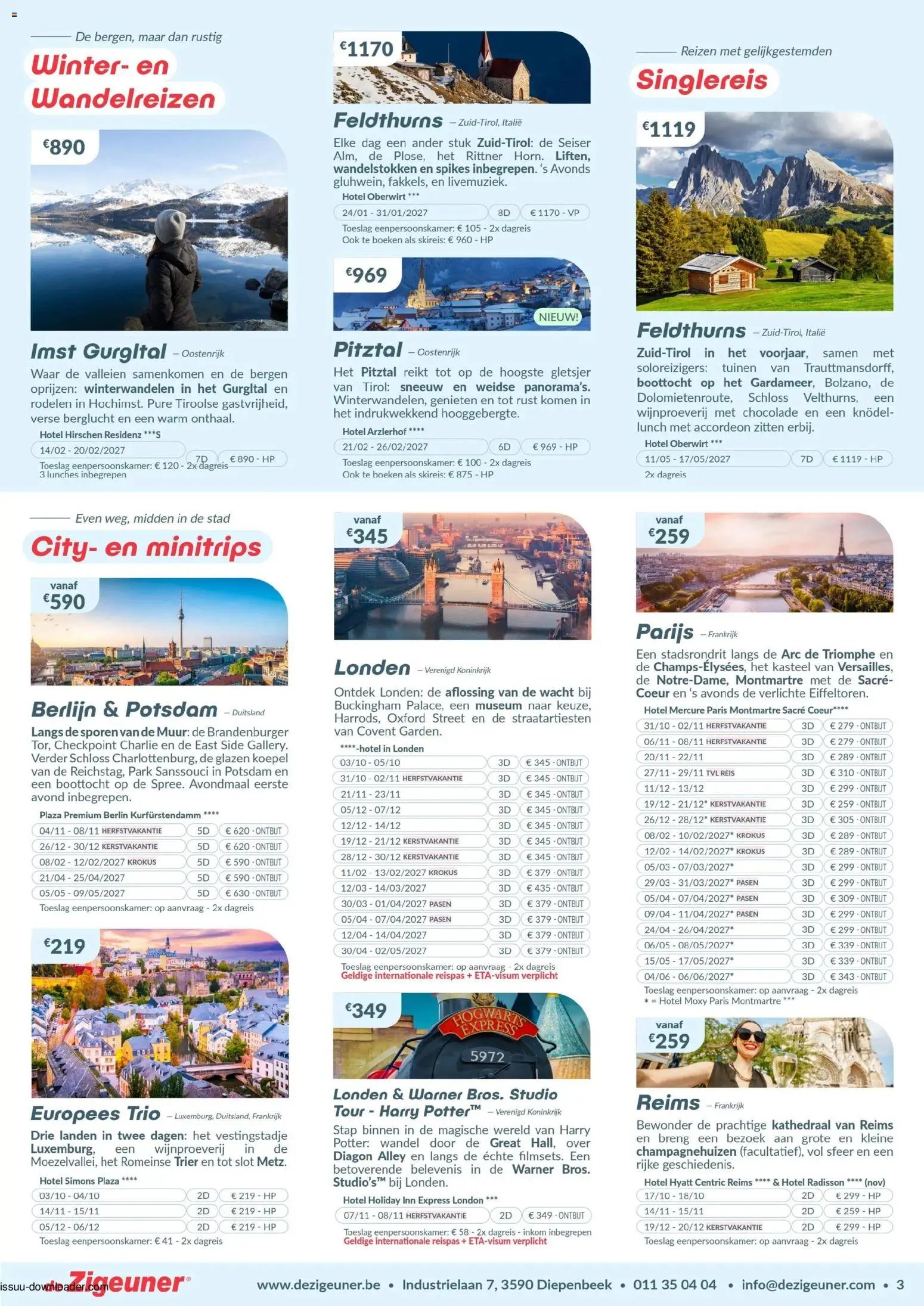 De Zigeuner folder van 07.09.2026 De Zigeuner Folder / Publicité