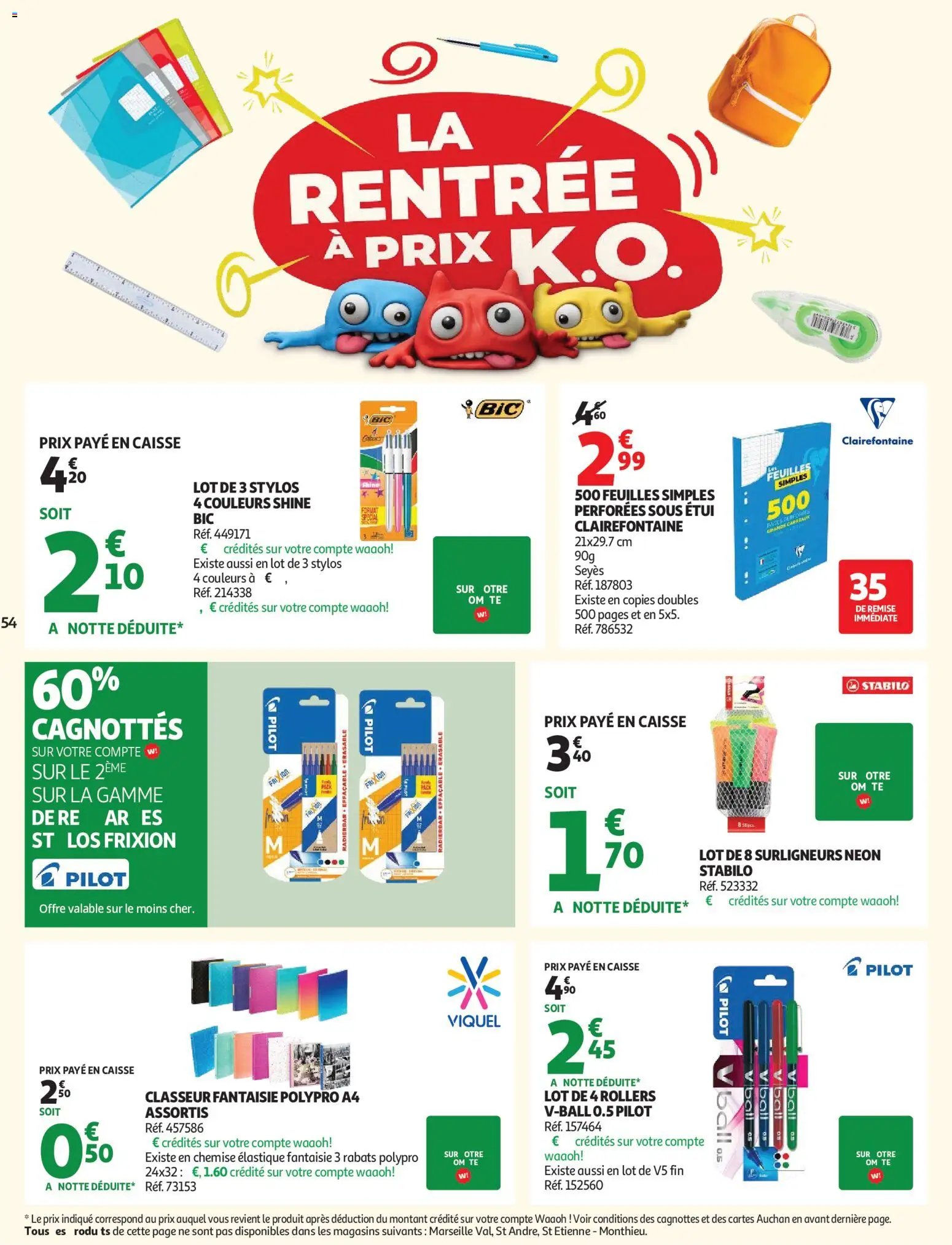 Auchan folder van 01.09.2026 Auchan Tops rentrée hypers