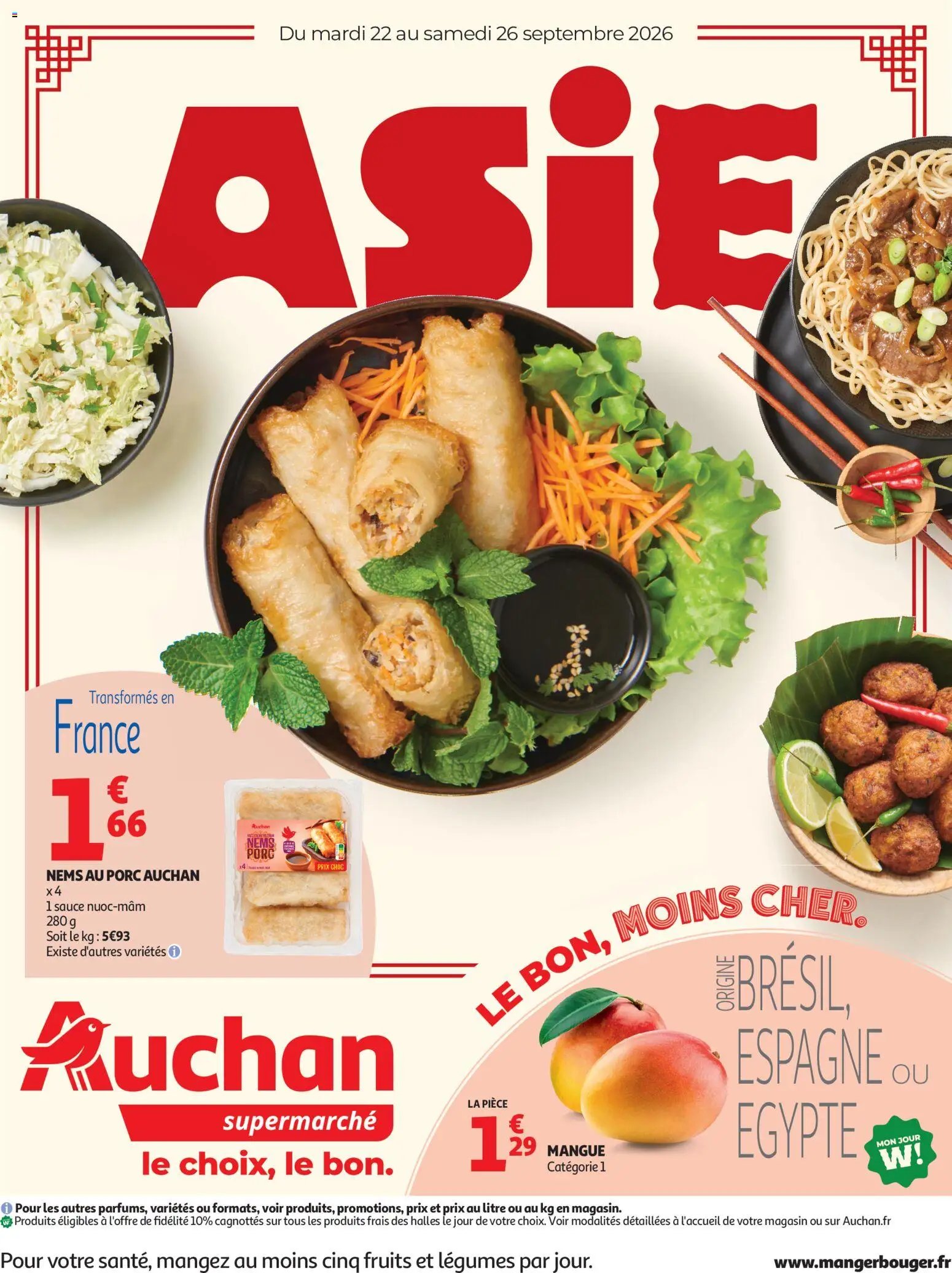 Auchan folder van 22.09.2026 Auchan Saveurs d'Asie supers