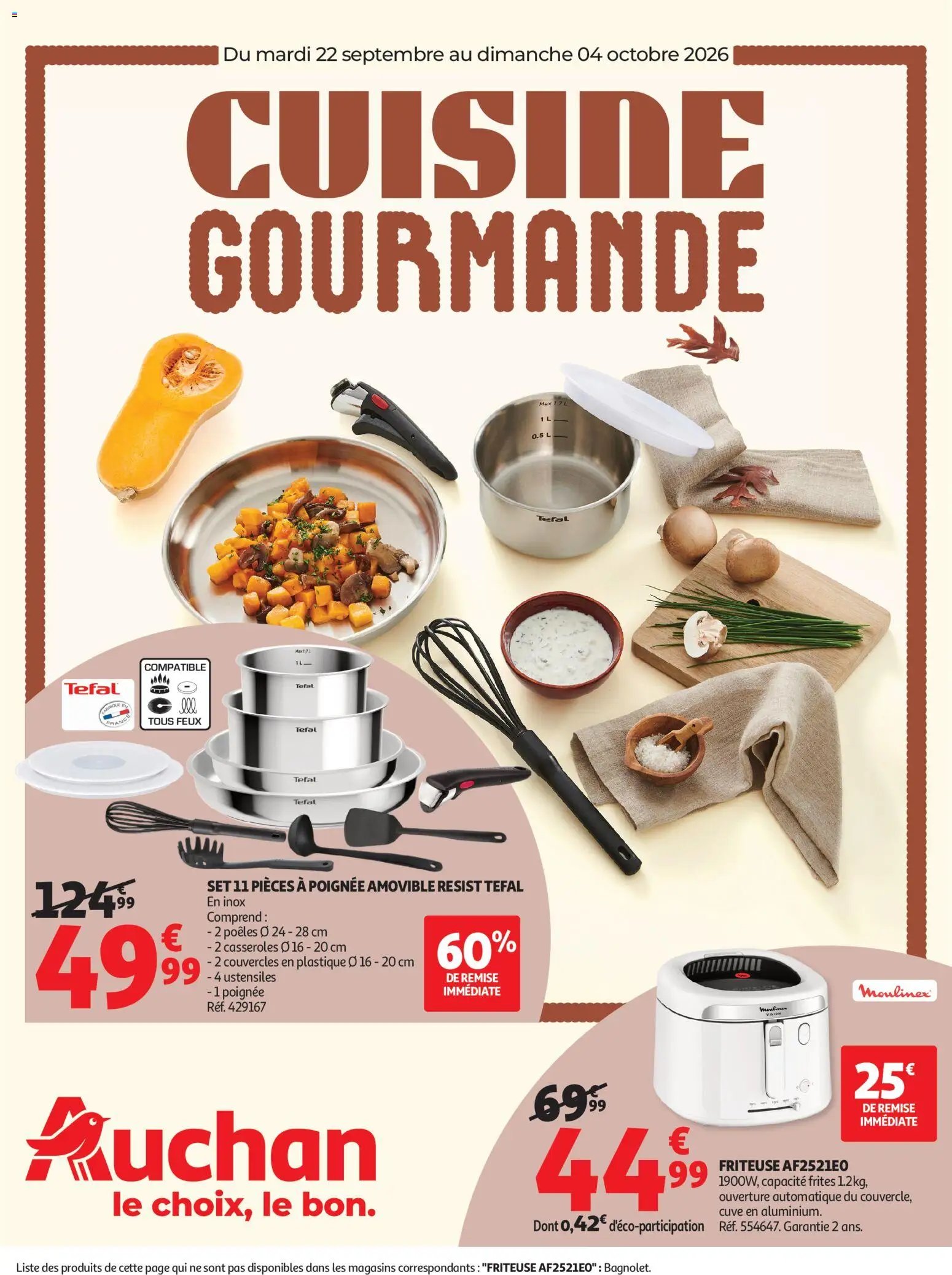 Auchan folder van 22.09.2026 Auchan Cuisine gourmande hypers