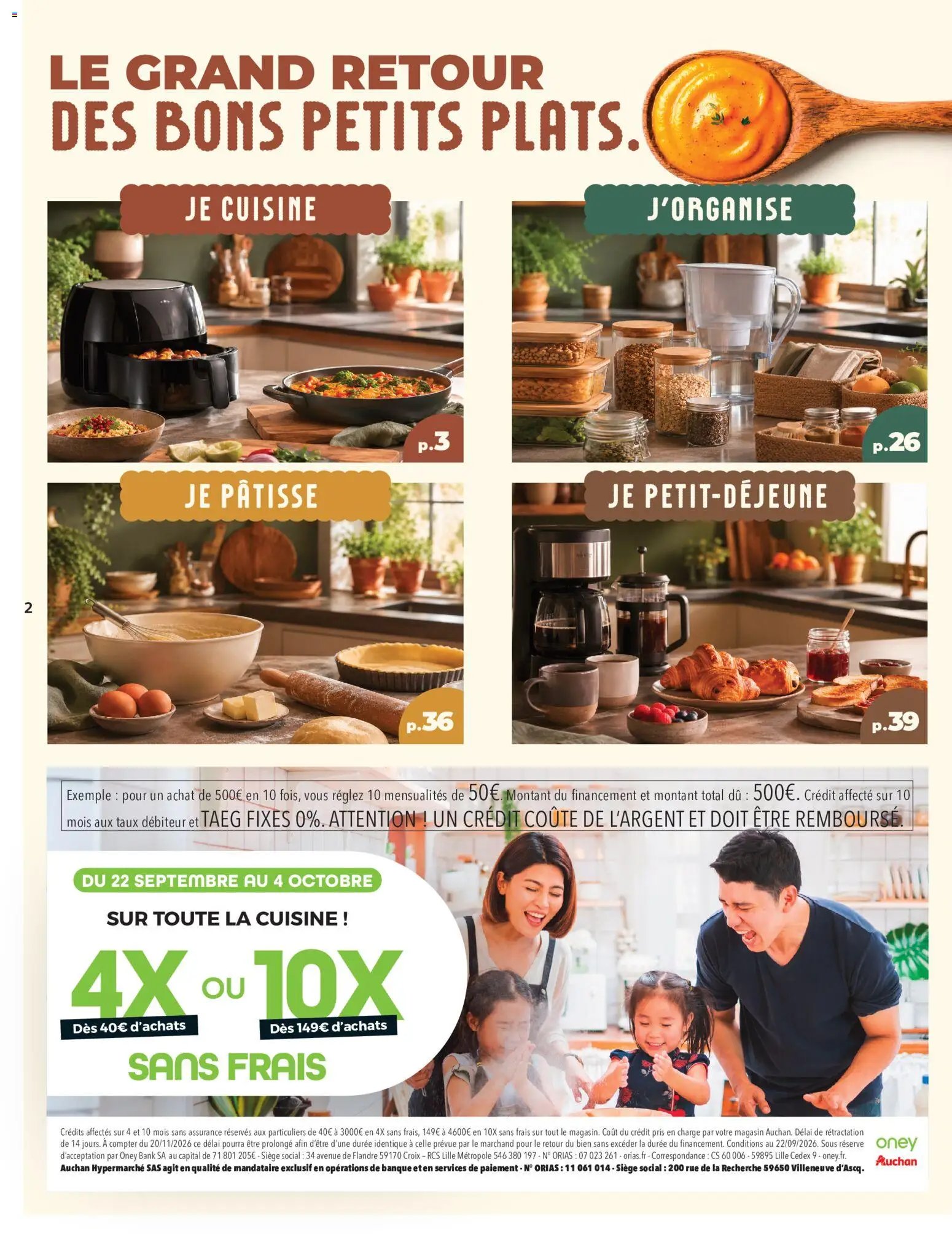 Auchan folder van 22.09.2026 Auchan Cuisine gourmande hypers