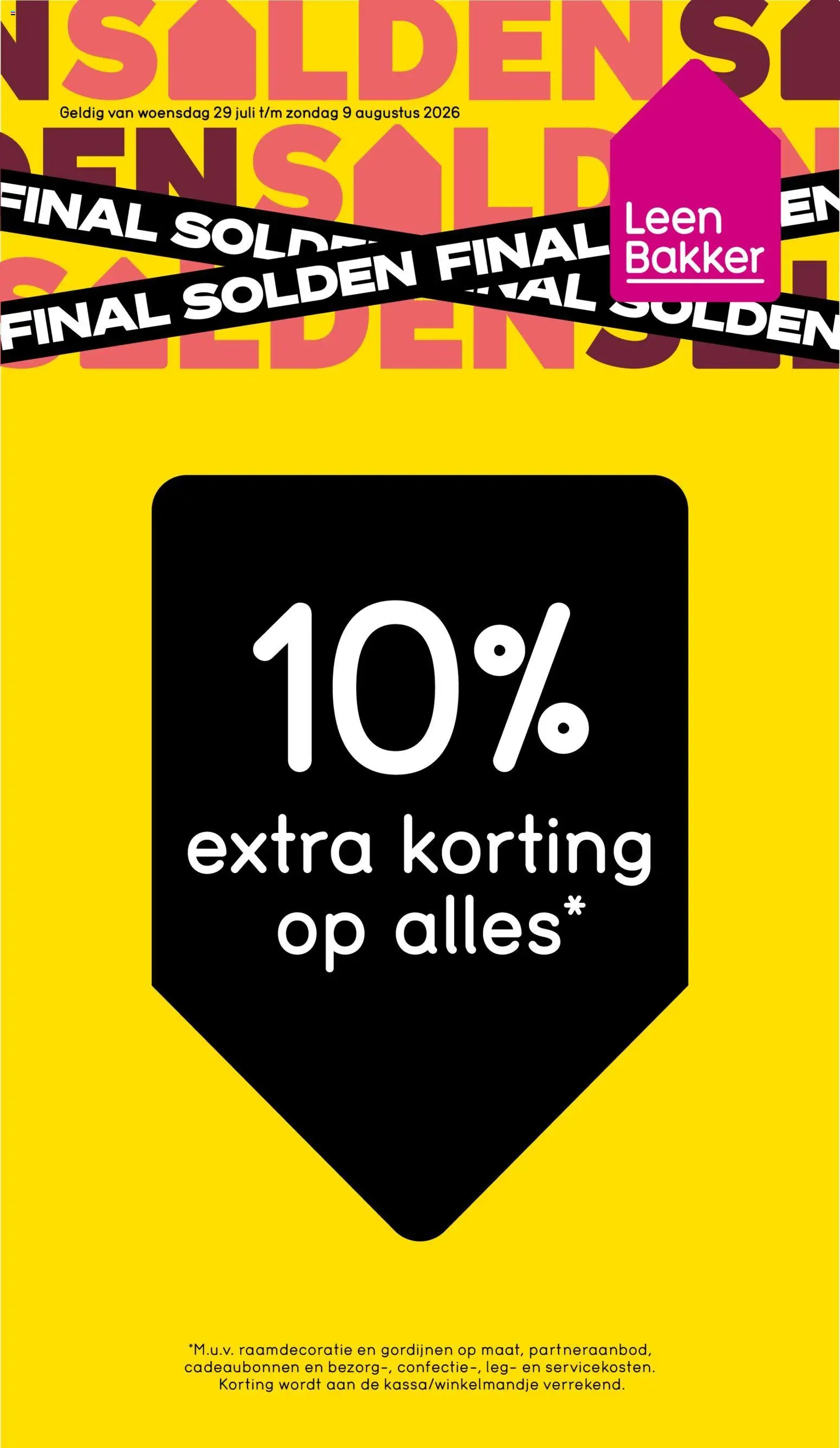 Leen Bakker folder van 29.07.2026 Leen Bakker Folder / Publicité