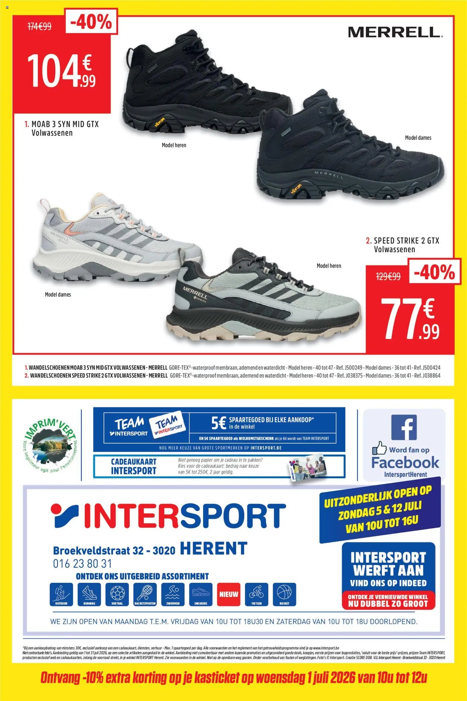 Intersport folder van 01.07.2026 Intersport Folder / Publicité