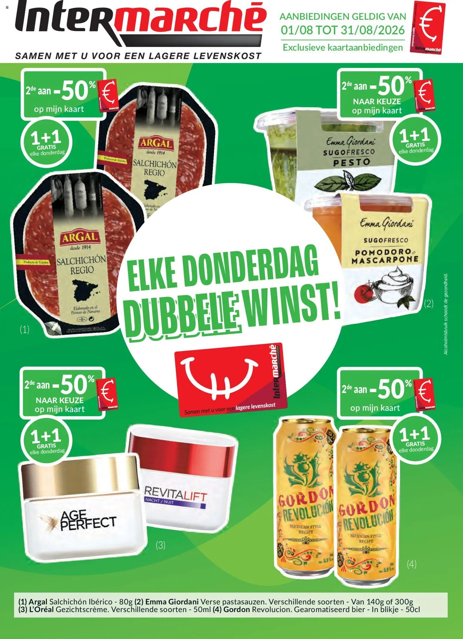 Intermarché folder van 01.08.2026 Intermarché augustusaanbiedingen met de Intermarché-kaart