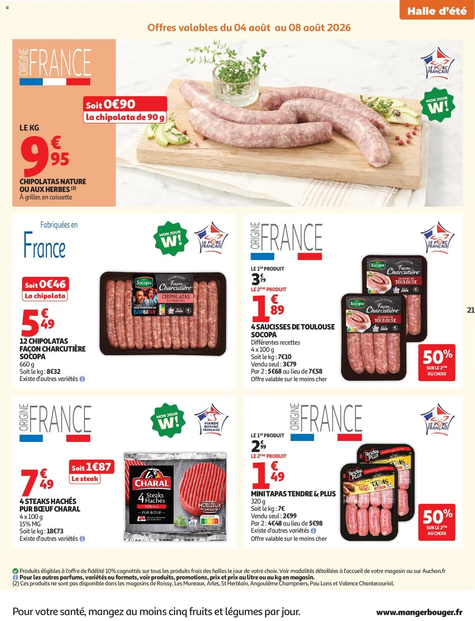 Auchan folder van 04.08.2026 Auchan Tops, Halles hypers