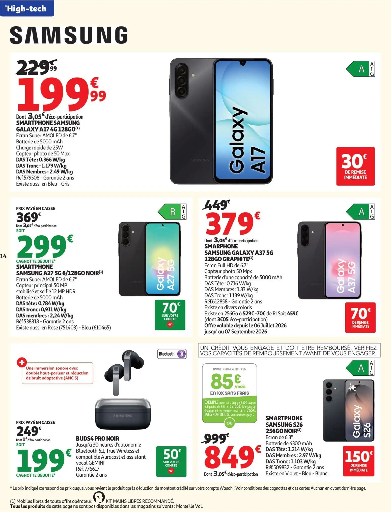 Auchan folder van 18.08.2026 Auchan Promos rentrée étudiants