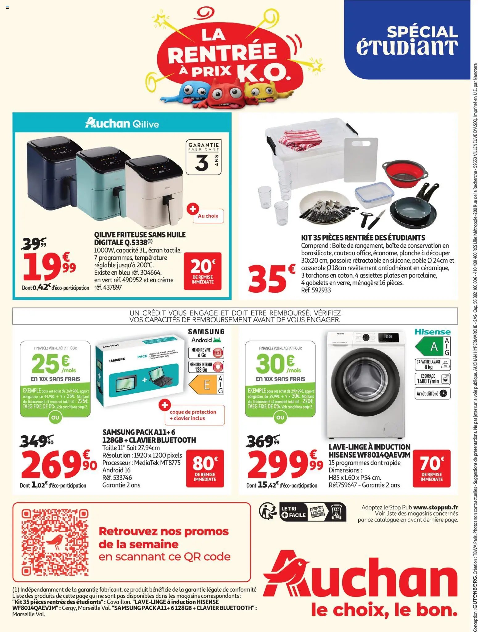 Auchan folder van 18.08.2026 Auchan Promos rentrée étudiants