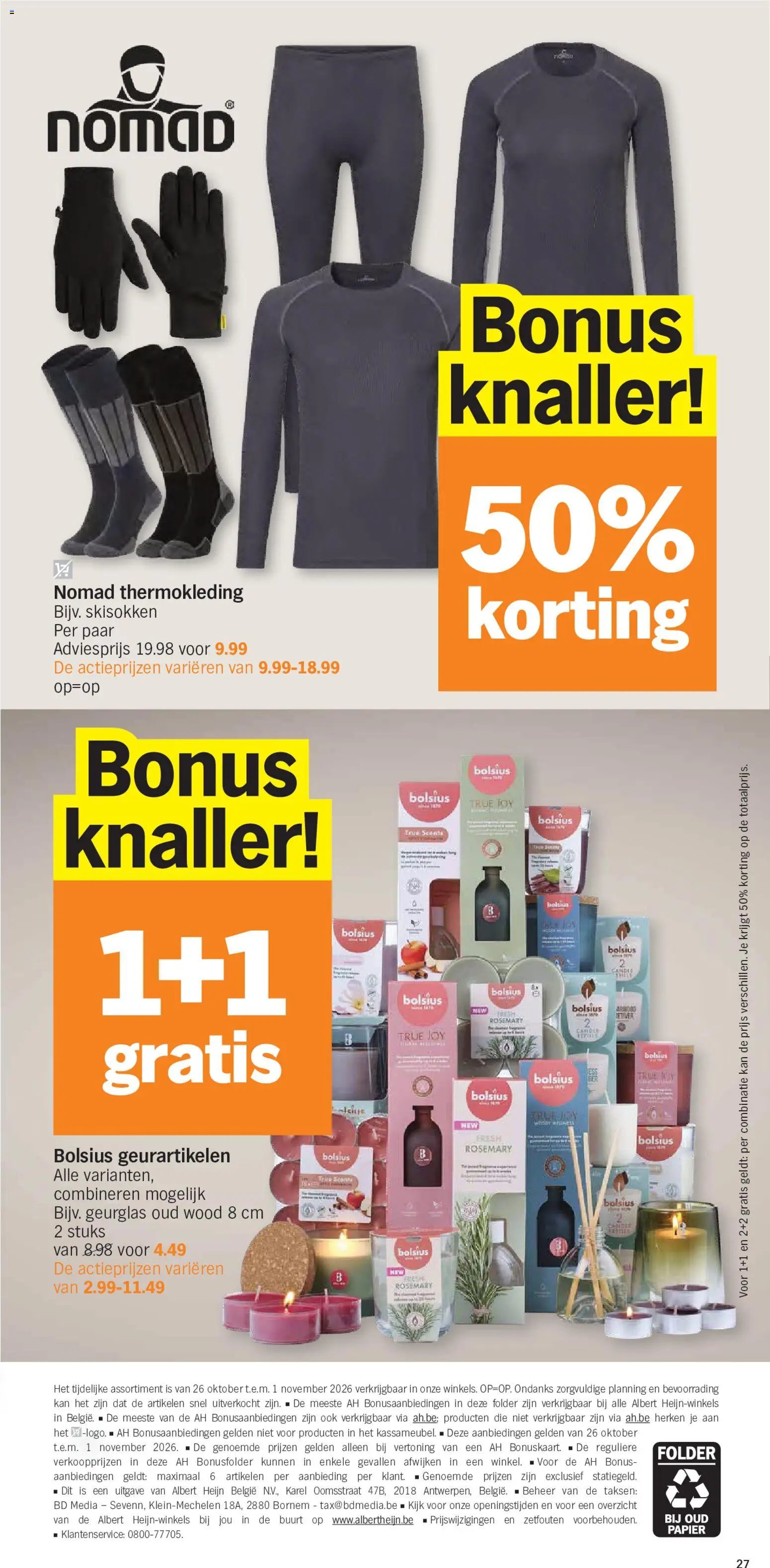 Albert Heijn folder vanaf 26/10/2026 >> folder AH België