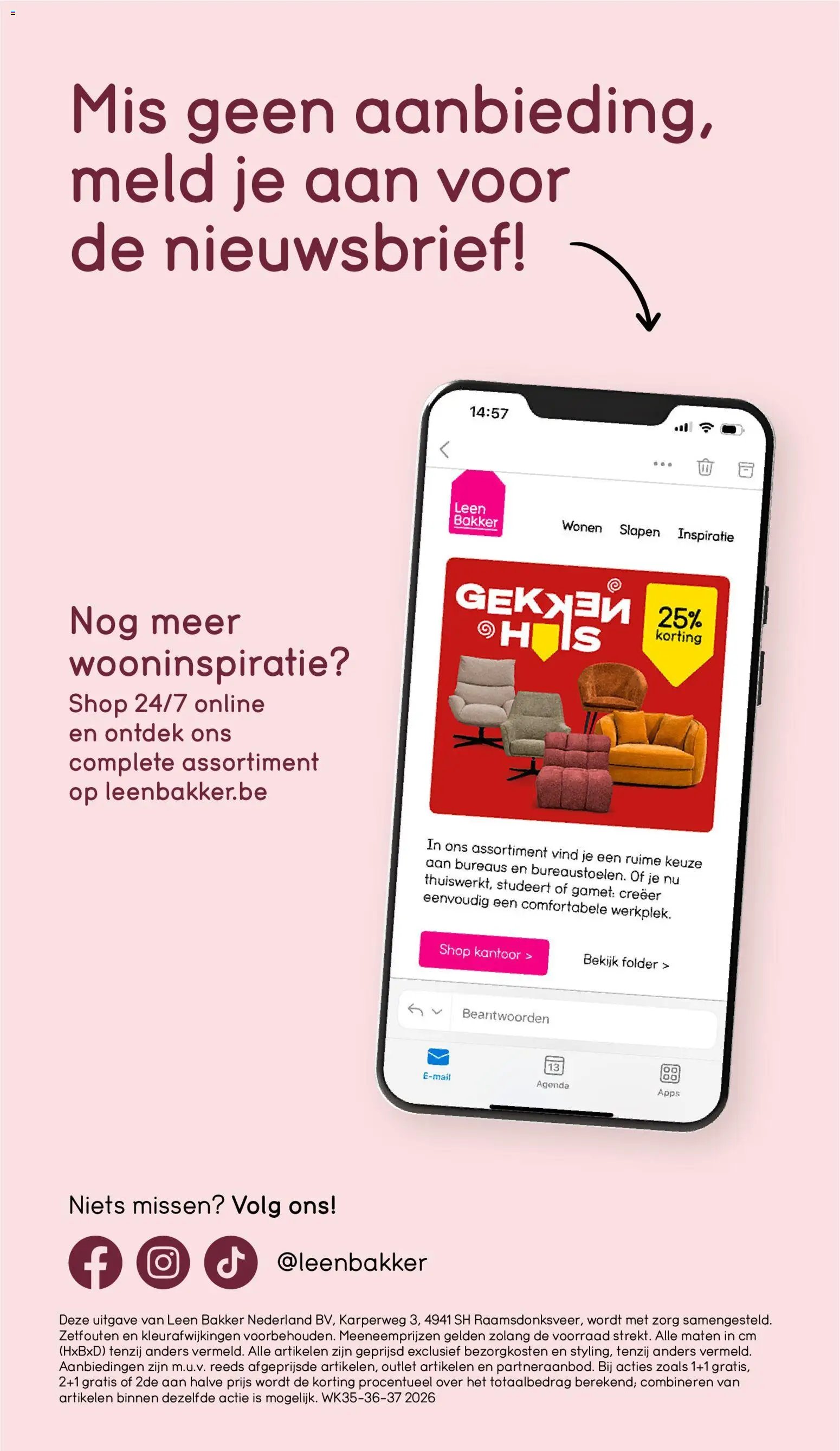 Leen Bakker folder van 31.08.2026 Leen Bakker Folder