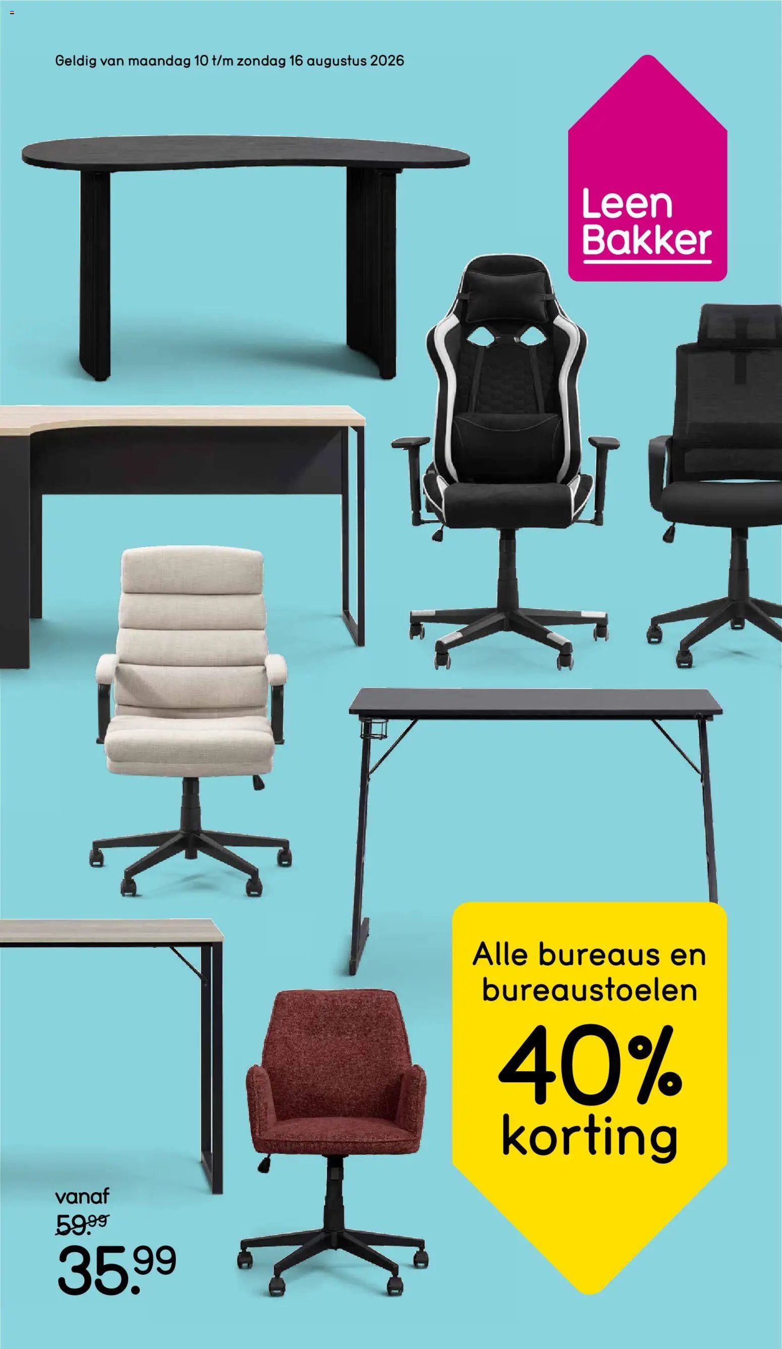 Leen Bakker folder van 10.08.2026 Leen Bakker Folder / Publicité