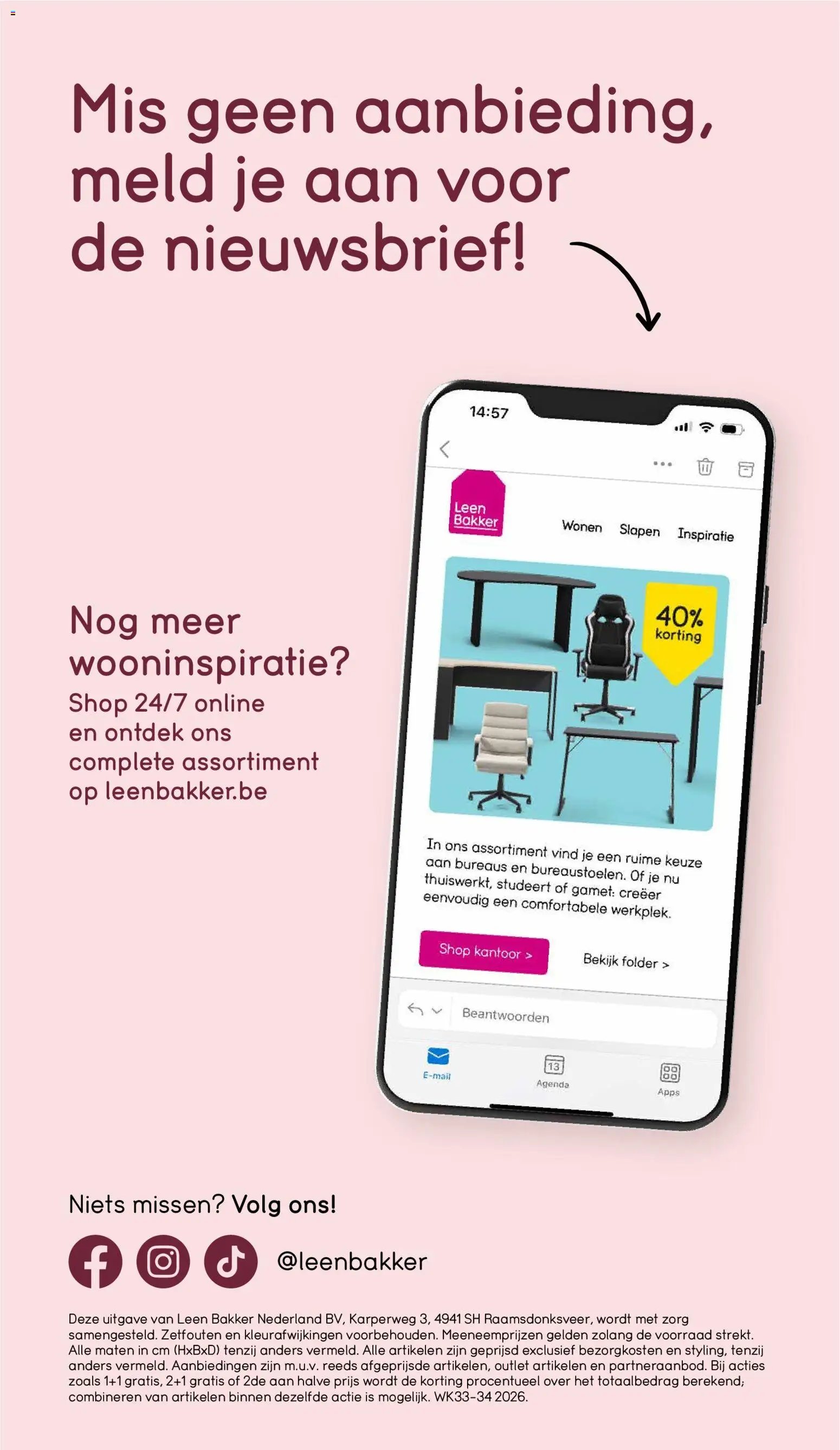 Leen Bakker folder van 10.08.2026 Leen Bakker Folder / Publicité