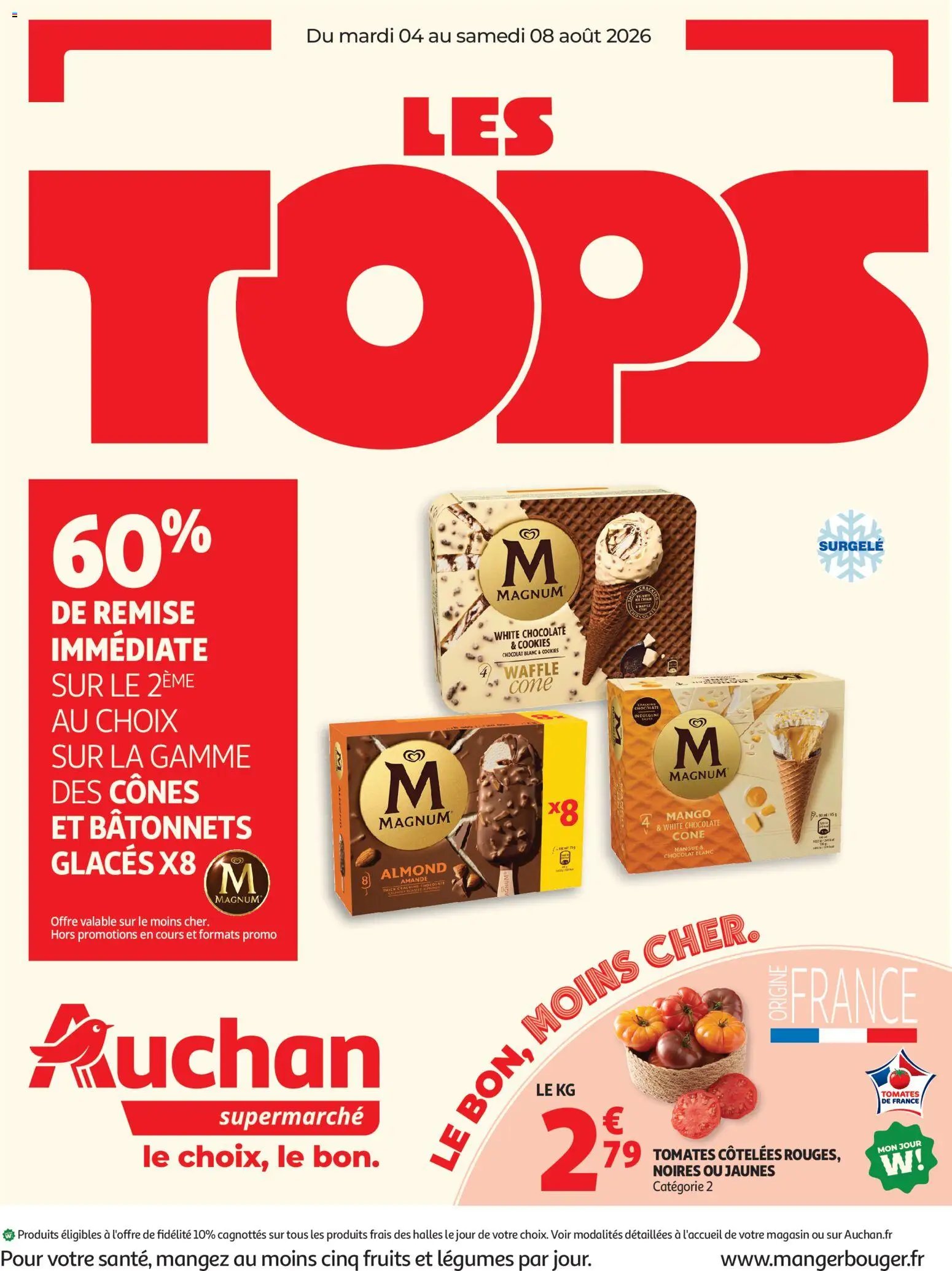 Auchan folder van 04.08.2026 Auchan Halles, tops supers