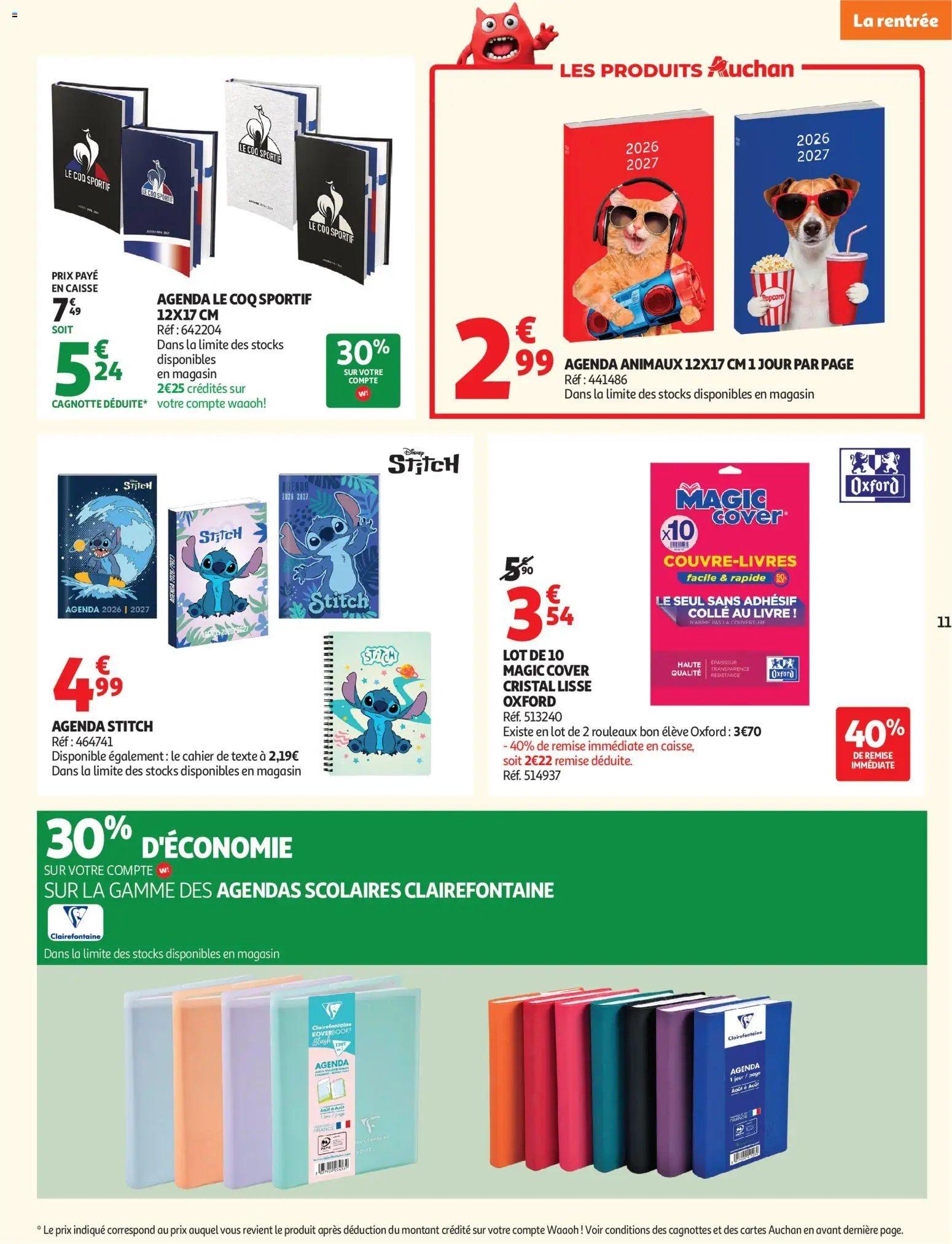 Auchan folder van 04.08.2026 Auchan Rentrée scolaire hypers