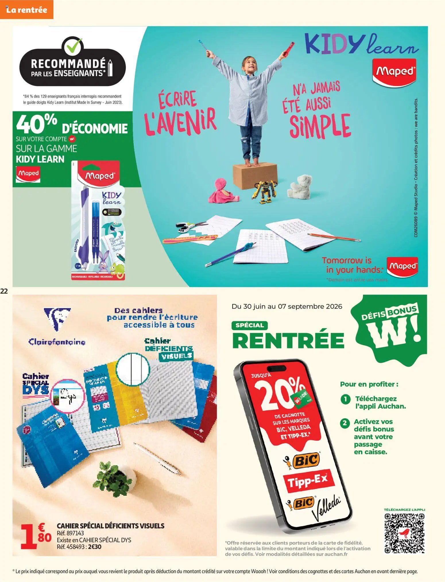 Auchan folder van 04.08.2026 Auchan Rentrée scolaire hypers