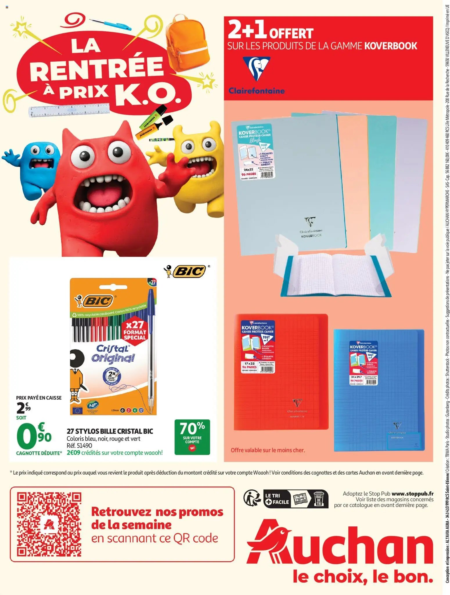 Auchan folder van 04.08.2026 Auchan Rentrée scolaire hypers