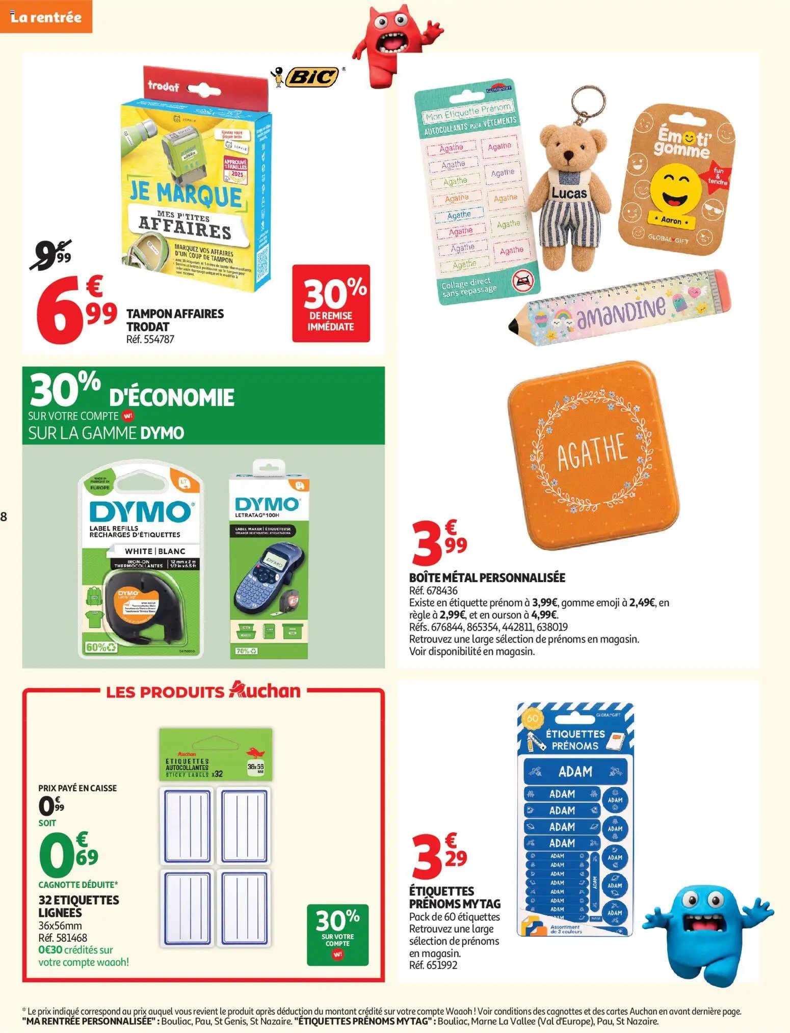 Auchan folder van 04.08.2026 Auchan Rentrée scolaire hypers