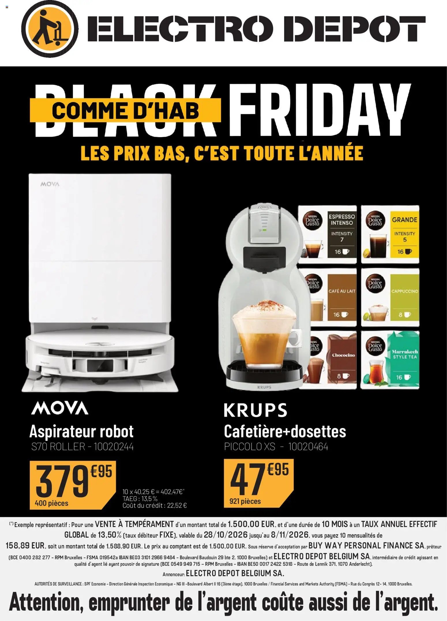 Folder Electro Depot BLACK FRIDAY 2026 vanaf 28/10 t/m 08/11