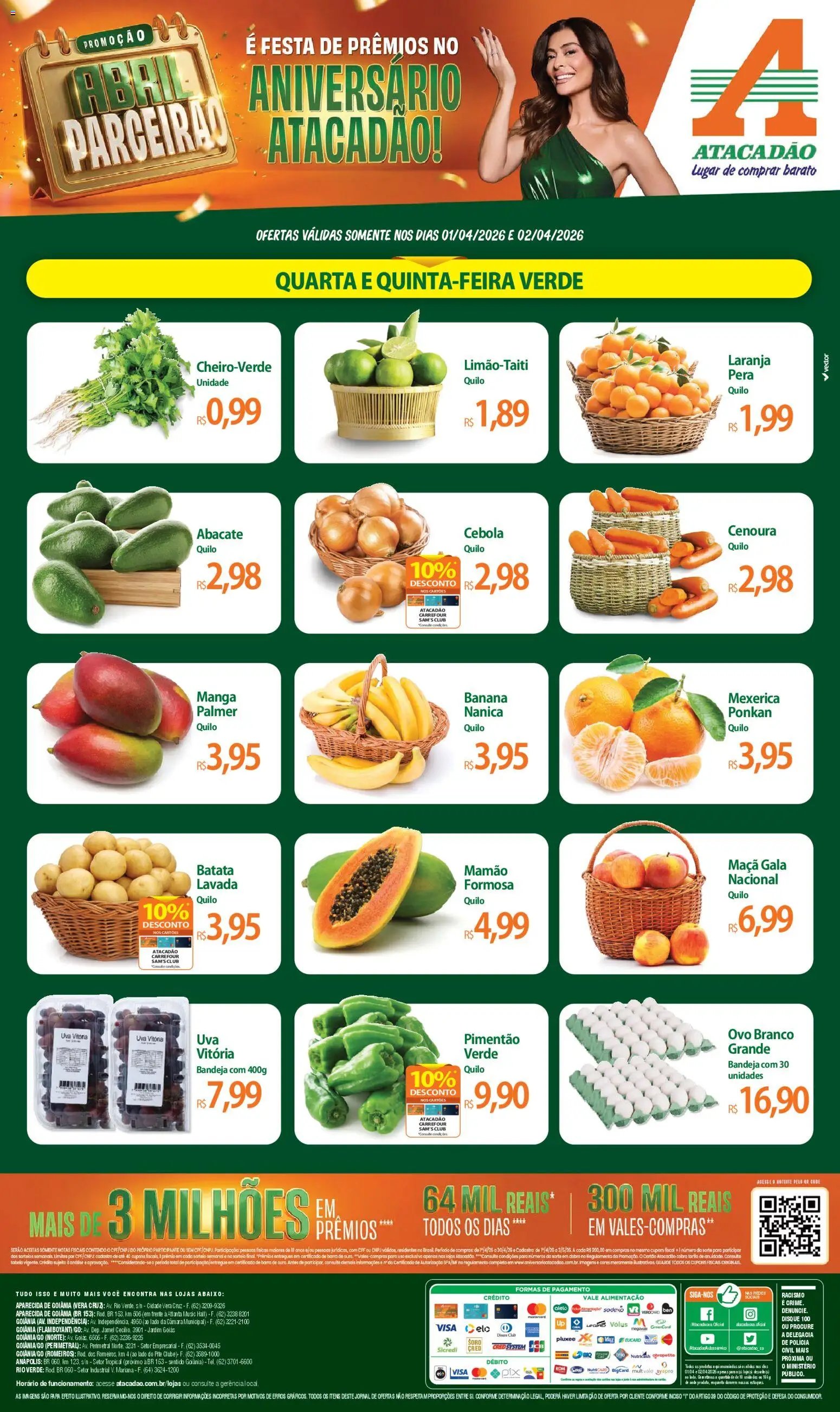 Atacadão folheto a partir de 01/04/2026 Atacadão ofertas - GO (2026-04-01 - 2026-04-02)