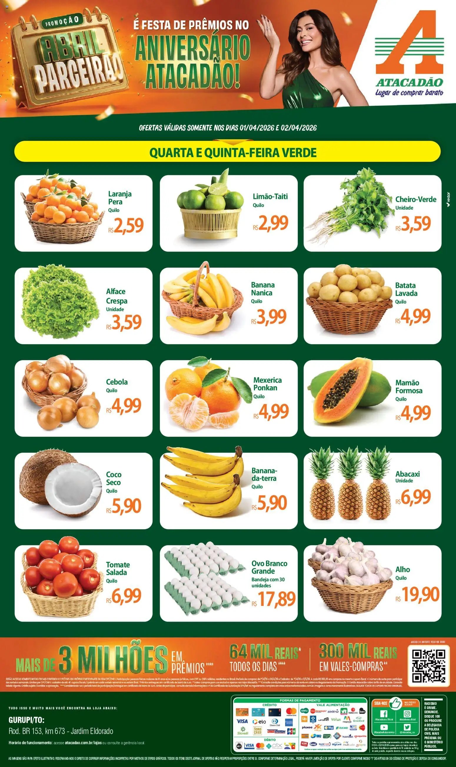 Atacadão folheto a partir de 01/04/2026 Atacadão ofertas - TO (2026-04-01 - 2026-04-02)