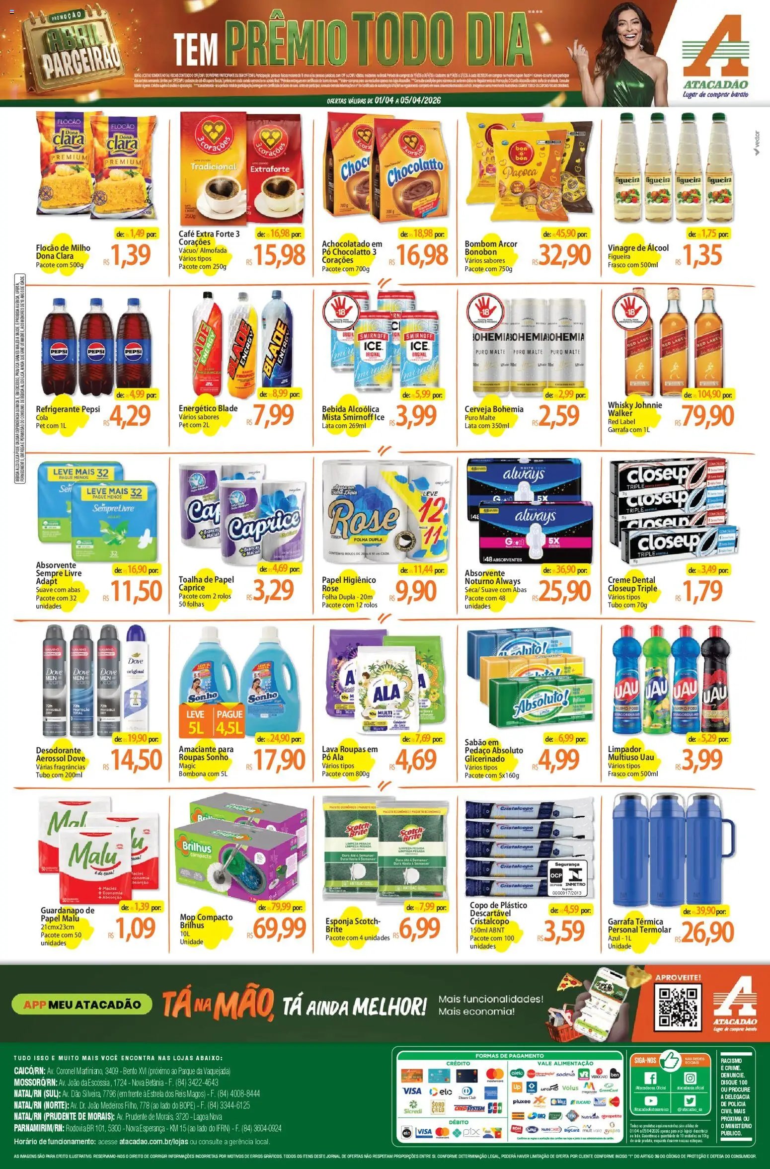 Atacadão folheto a partir de 01/04/2026 Atacadão ofertas - RN (2026-04-01 - 2026-04-05)