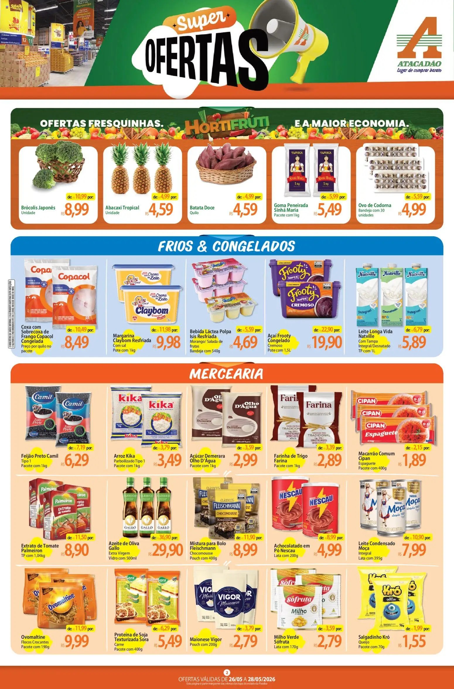 Atacadão folheto a partir de 26/05/2026 Atacadão ofertas - PB (2026-05-26 - 2026-05-28)