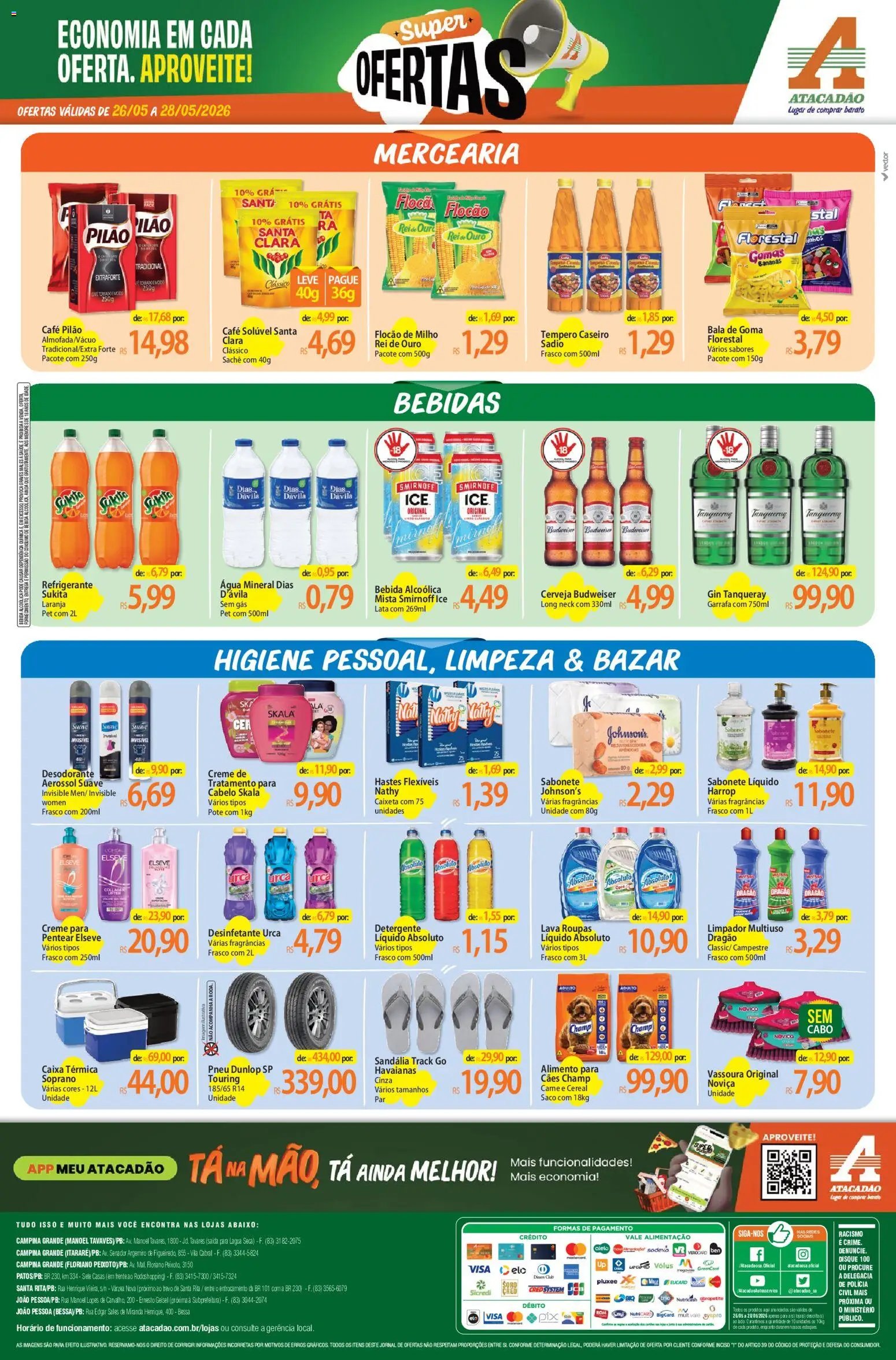 Atacadão folheto a partir de 26/05/2026 Atacadão ofertas - PB (2026-05-26 - 2026-05-28)
