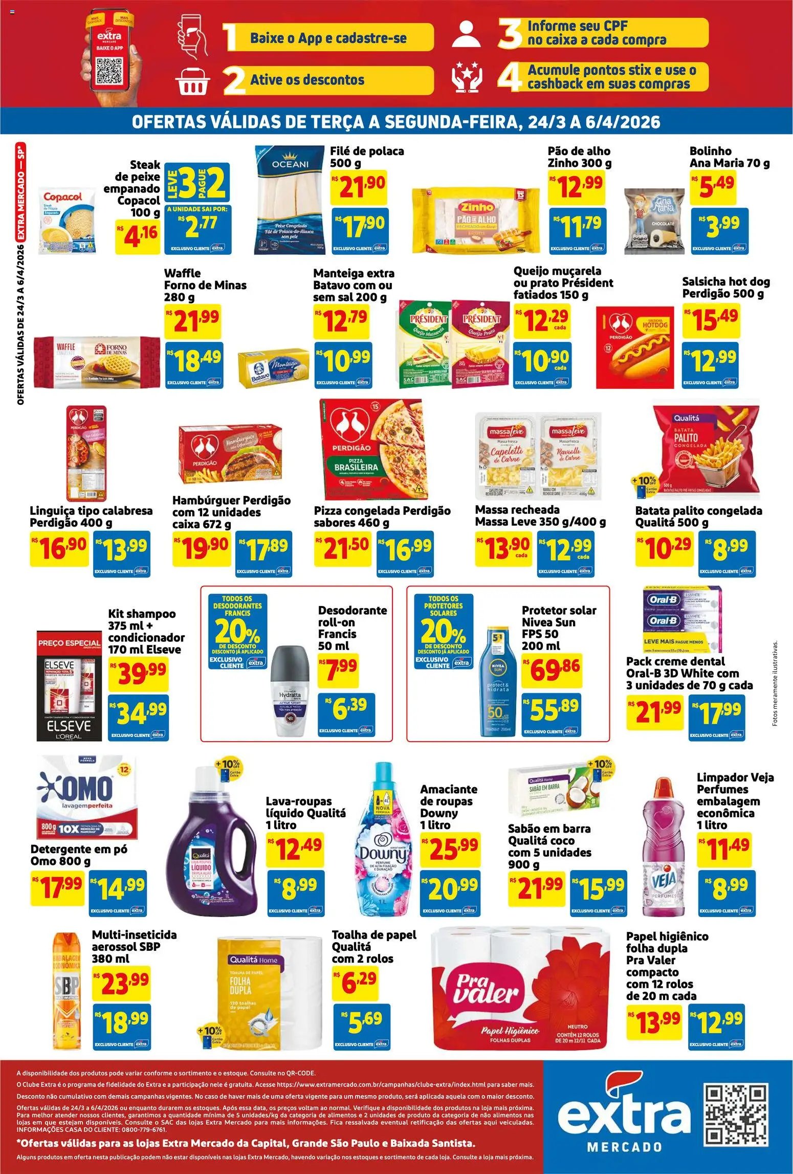Extra folheto a partir de 24/03/2026 Extra ofertas de Mercado Quinzenal (2026-03-24 - 2026-04-06)