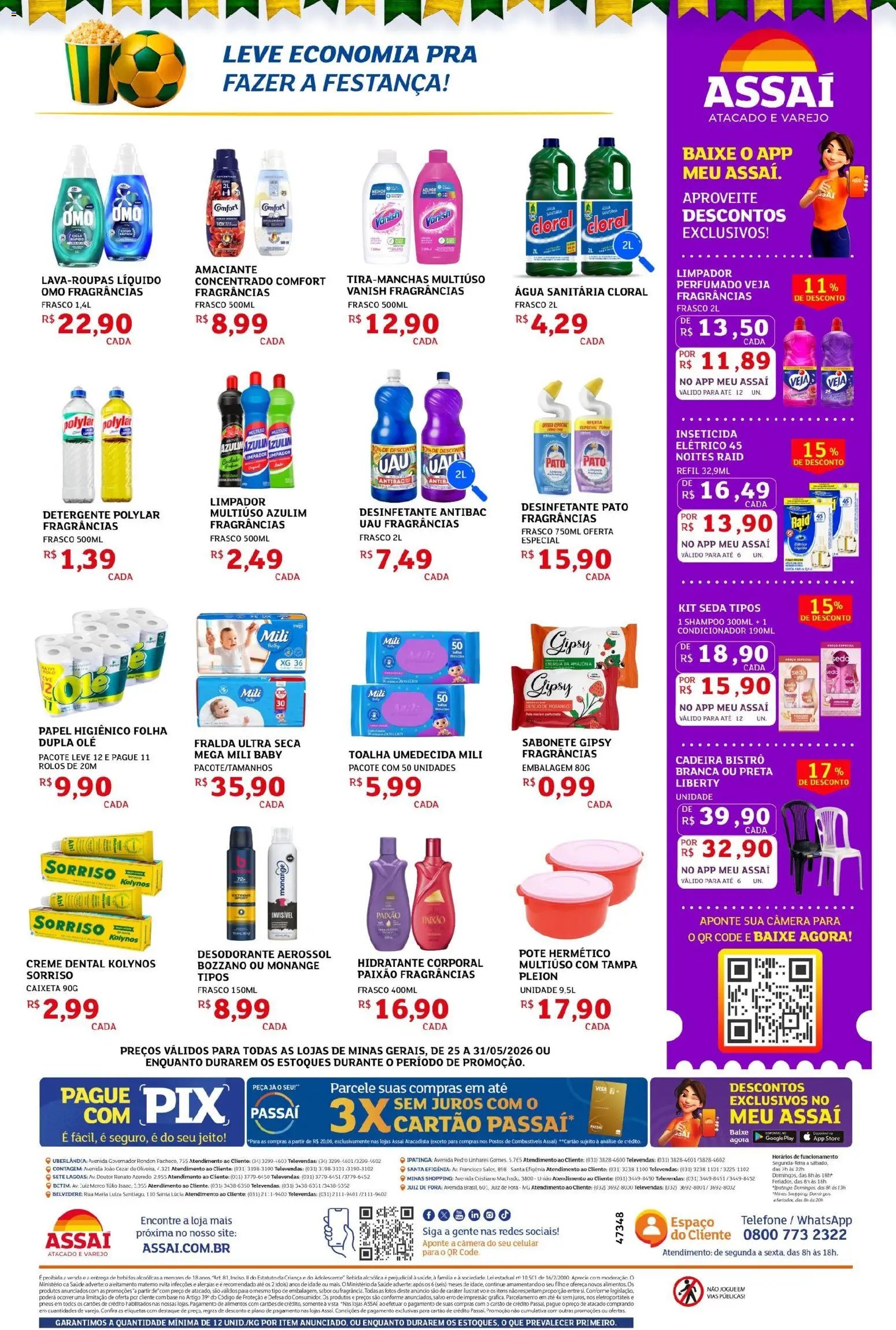 Assaí Atacadista folheto a partir de 25/05/2026 Assaí Atacadista ofertas - MG (2026-05-25 - 2026-05-31)