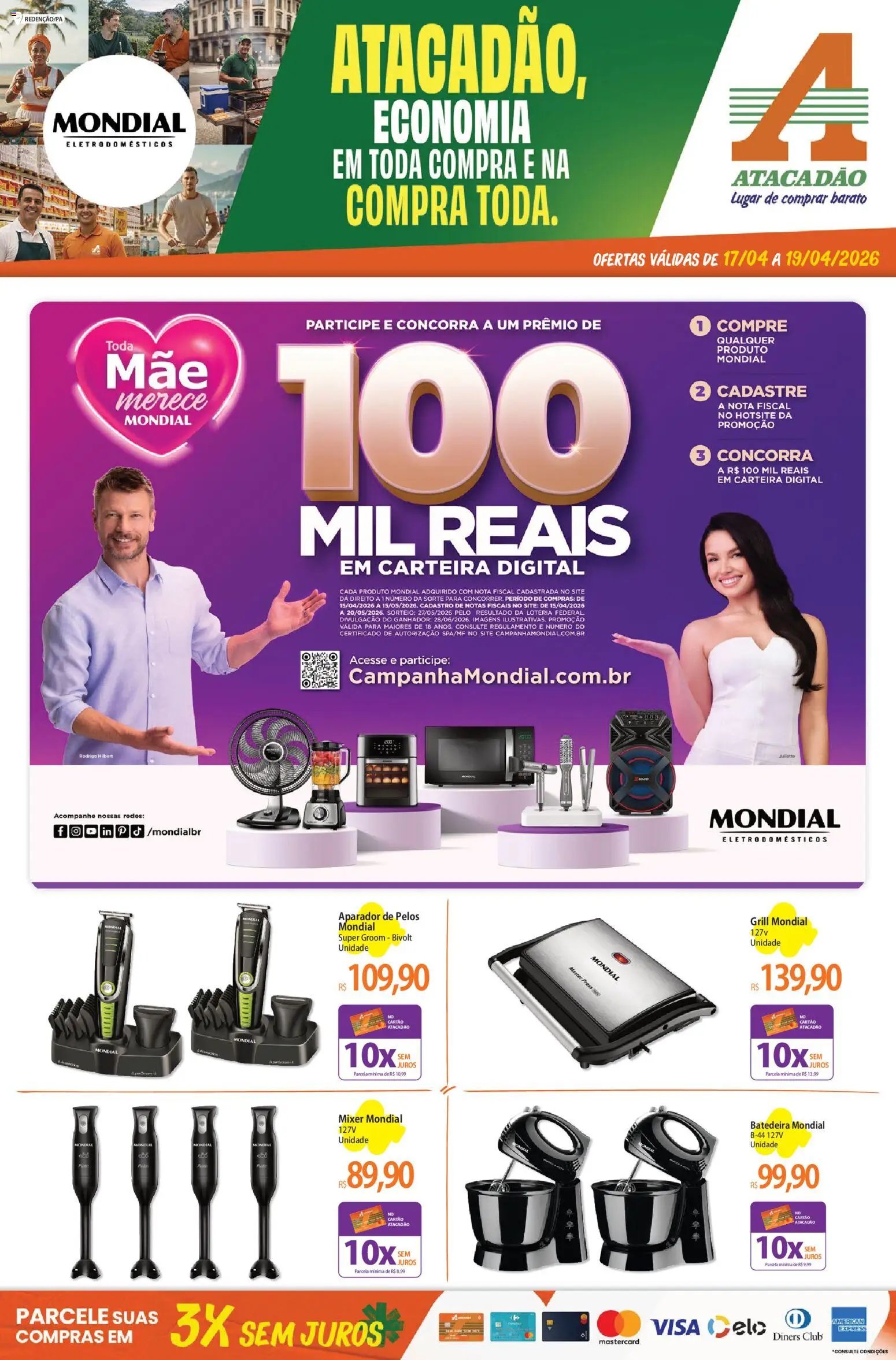 Atacadão folheto a partir de 17/04/2026 Atacadão ofertas - PA (2026-04-17 - 2026-04-19)