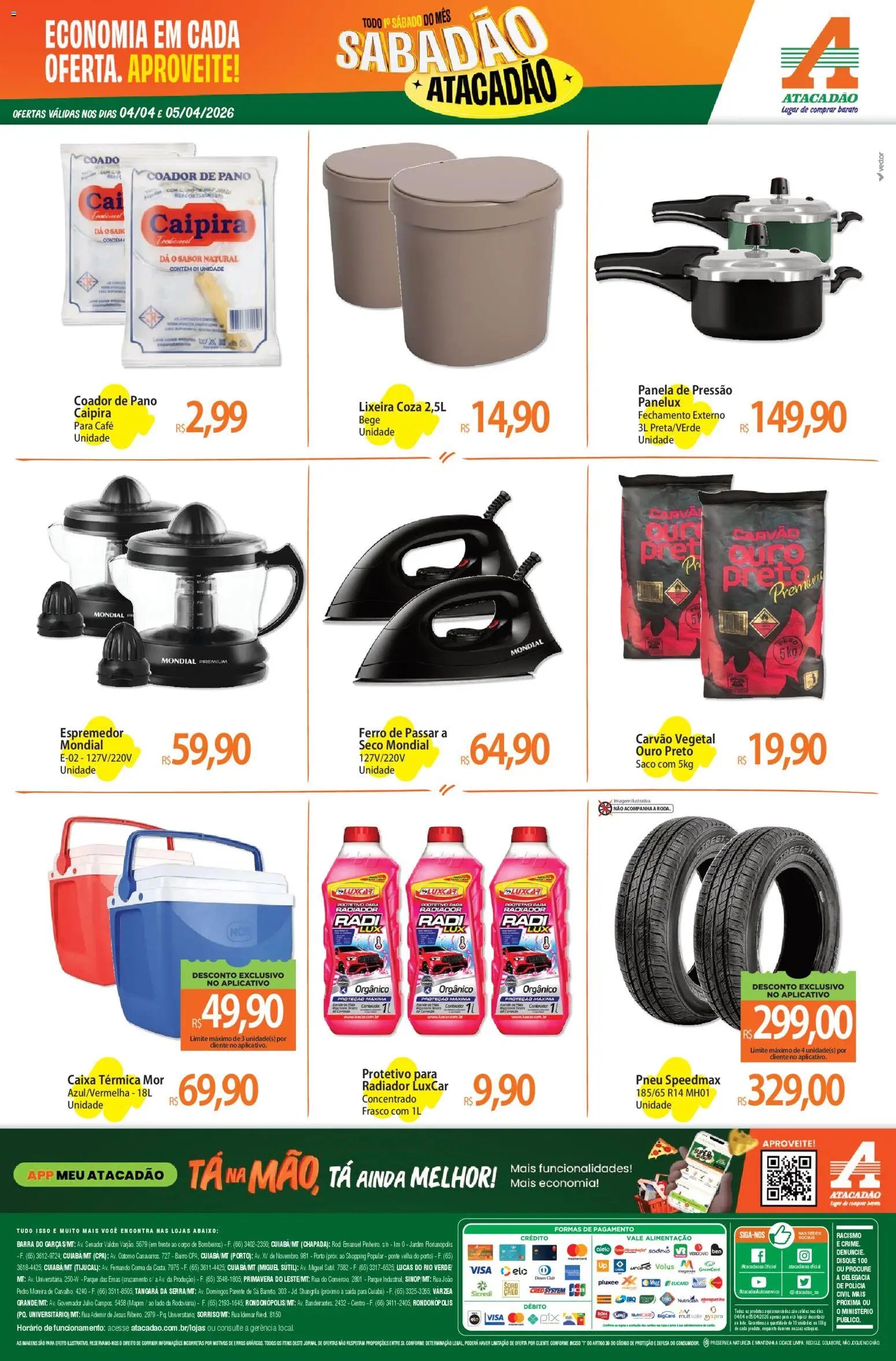 Atacadão folheto a partir de 04/04/2026 Atacadão ofertas - MT (2026-04-04 - 2026-04-05)