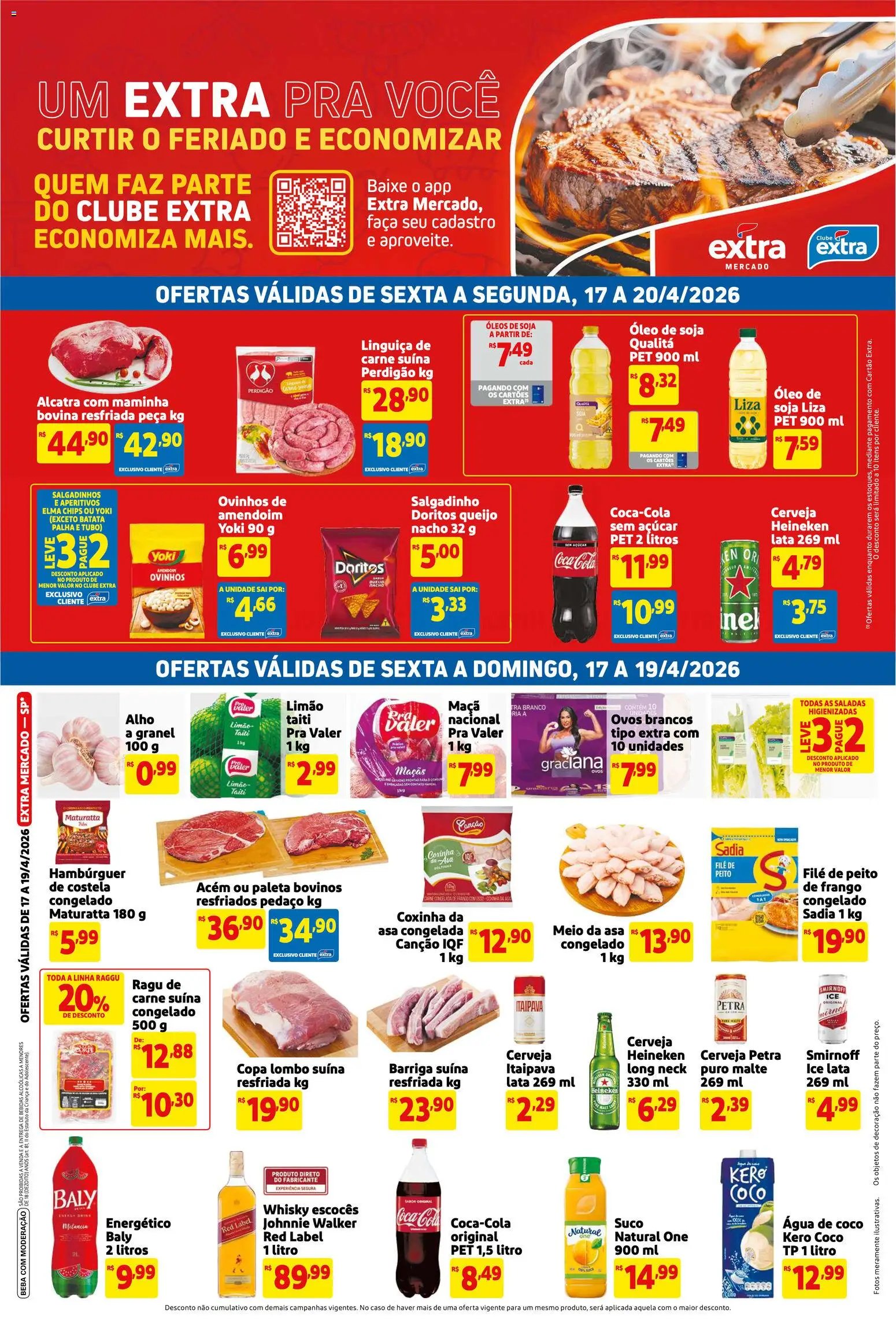 Extra folheto a partir de 17/04/2026 Extra ofertas Fim de semana Mercado (2026-04-17 - 2026-04-19)