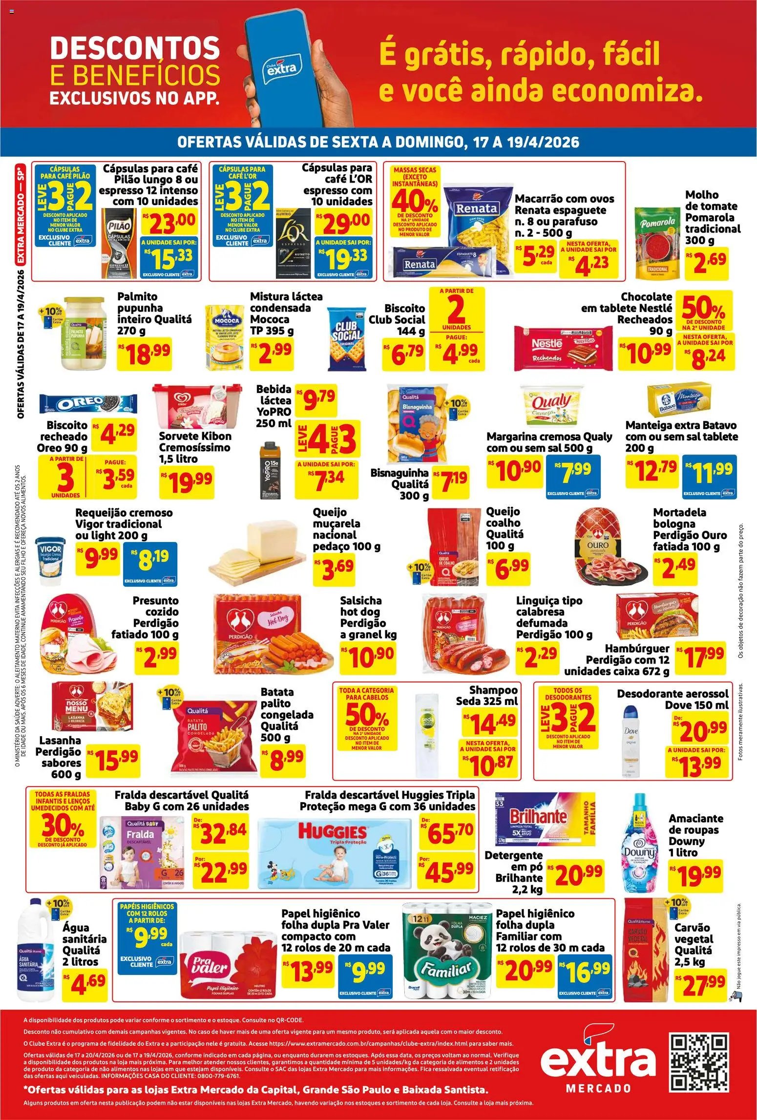 Extra folheto a partir de 17/04/2026 Extra ofertas Fim de semana Mercado (2026-04-17 - 2026-04-19)