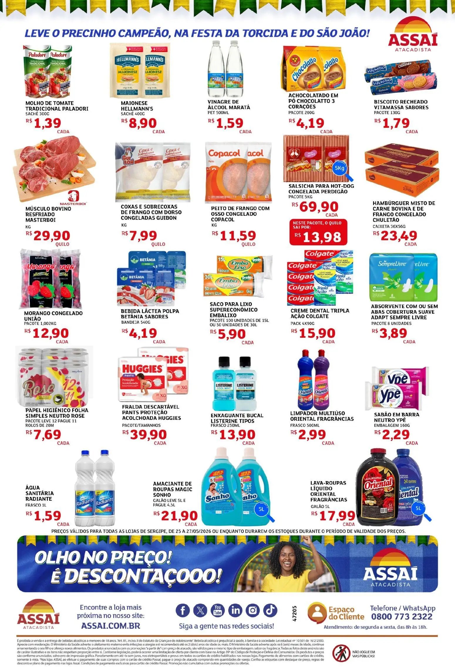 Assaí Atacadista folheto a partir de 25/05/2026 Assaí Atacadista ofertas - SE (2026-05-25 - 2026-05-27)